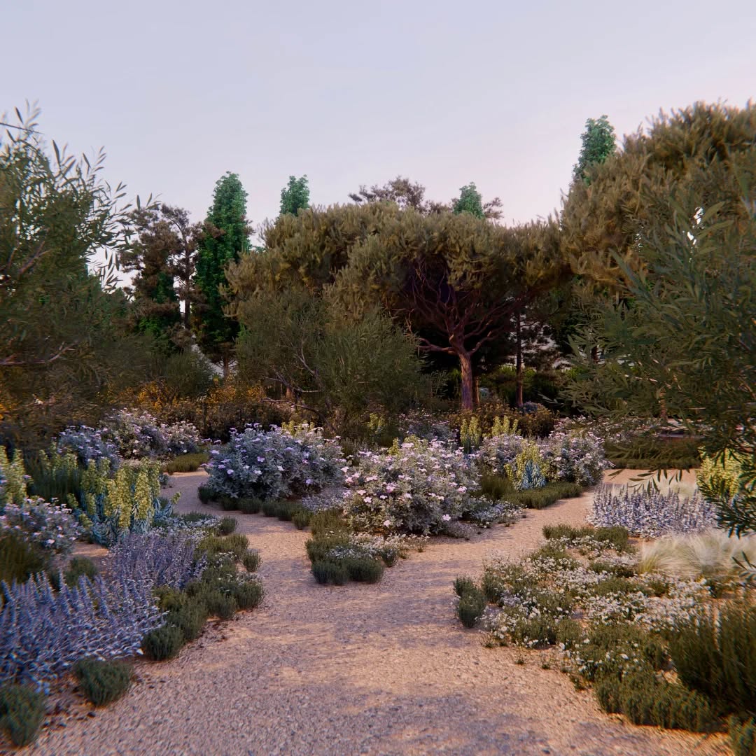 Suite du projet d'aménagement complet à Eyguières.
Dans ce jardin d'allure sauvage et préservée, les massifs paysagers colonisent l'espace de façon naturelle.
Les cheminements viennent et se croisent, s'articulant autour de ces formes végétalisées.
Cet aménagement appelle les usagers à la promenade et à la contemplation des différents espaces du jardin.
Architecture / Paysage / Visualisation 3D : @studiodac_
#architecturelovers #studiodac #studiodacarchitecture#studiodacpaysage #blender3d #southoffrance #provence #3d#architecturedesign #provencestyle #alpilles #landscape#landscapelovers