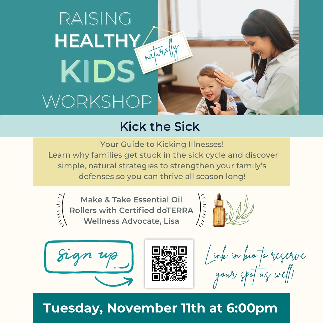 🌿 Tired of your family catching every bug that goes around?
It’s time to break the cycle and strengthen your family’s natural defenses — the holistic way. 💪
Join us for our Raising Healthy Kids Naturally Workshop: Kick the Sick 🩵
✨ Learn why families get stuck in the sick cycle
✨ Discover natural, effective strategies to build resilience all season long
✨ Plus — make & take your own essential oil rollers with Certified doTERRA Wellness Advocate, Lisa (@sustainablywell )!
📅 Tuesday, November 11th at 6:00 PM
📍 Health 1st Chiropractic
🎟️ Spots are limited — tap the link in our bio to reserve yours today!
Let’s help your family thrive, not just survive, this season 🌱
#immunesystem #adrenalfatigue #colds #influenza #flu #chroniccough #energy #antibiotics #probiotics #FluSeasonTips #GutHealth #nervoussystem #kidsguthealth #immunesupport #twincitiesmom #invergroveheights #southstpaul #eaganmn #weststpaulmn #woodburymn #mnmom #minnesotamom #stpaulpark #cottagegrove #eaganmoms #stpaulmoms #woodburymoms #ighmoms #twincities #twincitieswellness