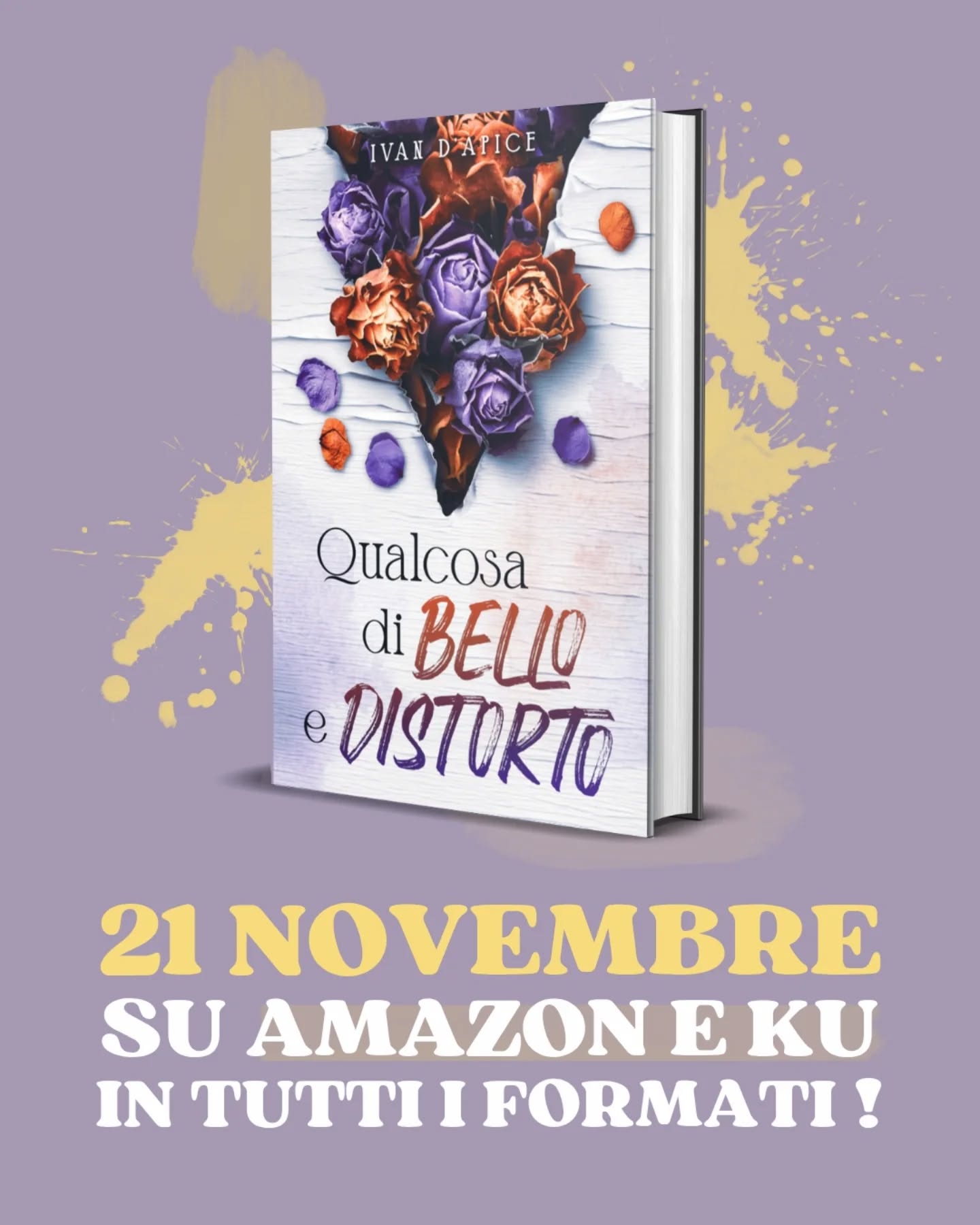 COVER REVEAL! 👒♥️🎭
"Qualcosa di bello e distorto" di @dapostrofoapice
Sono felicissima di poter prendere parte al cover reveal di questo splendido libro. 🥹
Ho avuto l'occasione di leggerlo nella sua versione beta e devo dire che già allora mi ha stregata. Una profonda introspezione, con una vena di mistero e toni dark: la ricetta perfetta per tenermi incollata ad ogni pagina.🫖☕
Non avete idea di cosa sono i PERSONAGGI!👀 Dire che vi consiglio questo libro sarebbe riduttivo. Penso che tutti debbano leggerlo, anche solo per godersi una delle introspezioni più dettagliate, realistiche e pure che ho potuto leggere negli ultimi anni. 😍📖
🦉Volate a seguire @dapostrofoapice per scoprire di più sulla sua storia. ❤️
👉🏻TRAMA:
I legami più intensi germogliano dalle ferite più profonde.
Carola sogna le luci dei riflettori.
Desmond vuole realizzare un’opera d’arte che lasci il segno.
Abbandonati dalla loro stessa madre, portano dentro un vuoto che non riescono a colmare.
Quando dopo anni di separazione si ritrovano a vivere tra le mura dell’antica villa di famiglia, l’iniziale diffidenza lascia spazio a complicità e intimità. I due fratellastri condividono progetti, segreti e sguardi in cui si scoprono e si riconoscono.
Dietro porte chiuse, nel corso di lunghe notti insonni, il loro rapporto sboccia in un legame oscuro e irresistibile che li trascina in una spirale di ispirazione e ossessione.
Ma qualcosa che ti fa ottenere ciò che desideri può davvero essere sbagliato?
#qualcosadibelloedistorto #ivandapice #coverreveal #libriself #selfpublisher #selfpublishing #libriconsigliati #introspettivo #newadult #dark #forbiddenromance #amazonkdp