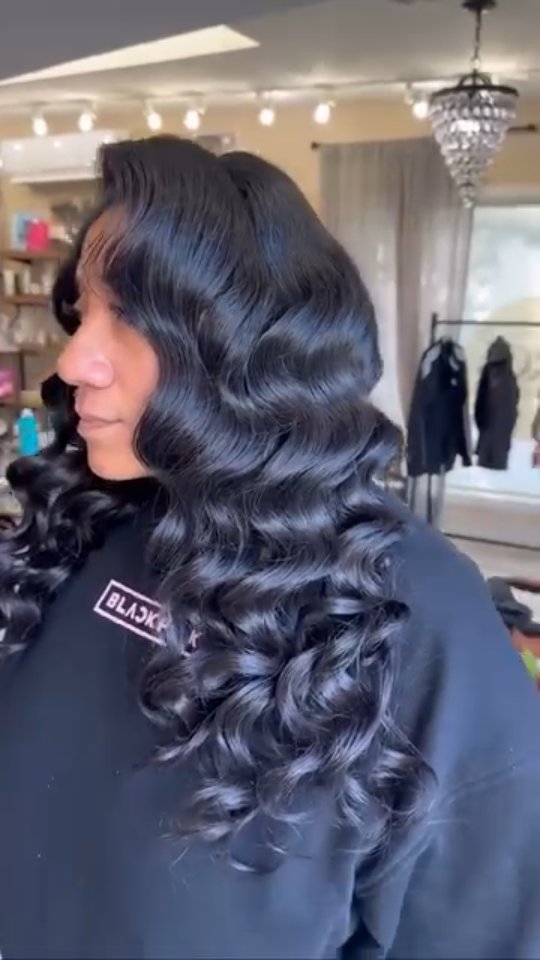 Beautiful work by @style_bygigi. Repost: " Hollywood Waves Soft, glossy, timeless glamour.
#HollywoodWaves #GlamWaves #BridalWaves #OldHollywoodHair #SoftGlam #VintageGlamHair #ShinyWaves #RedCarpetHair #HairGoals #NJStylist #FormalHair #EventHair