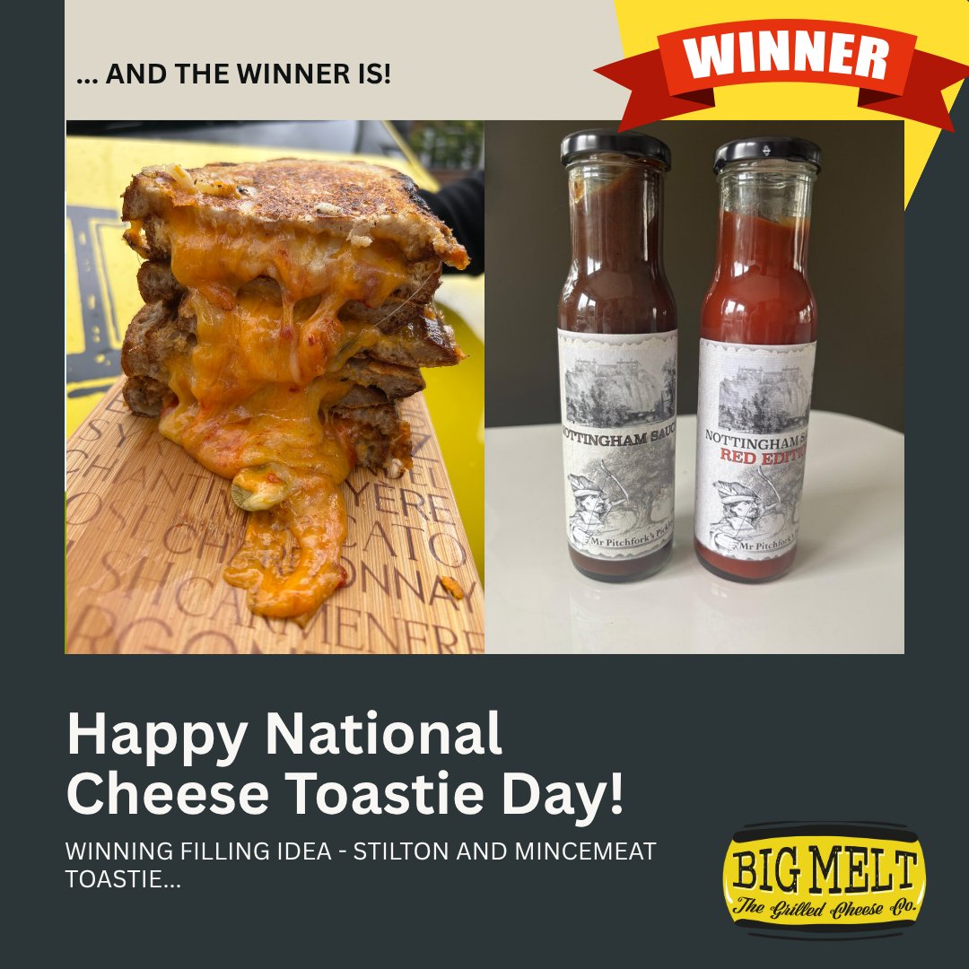 And we have a saucy winner!
Arlene, who commented on Facebook, suggested stilton and mincemeat as a unique filling that would be so tasty! We think that’s an excellent combo! Who knows, you might even see it on our menu sometime!
Congratulations, Arlene!
The winner has been contacted – watch out for our next giveaway!