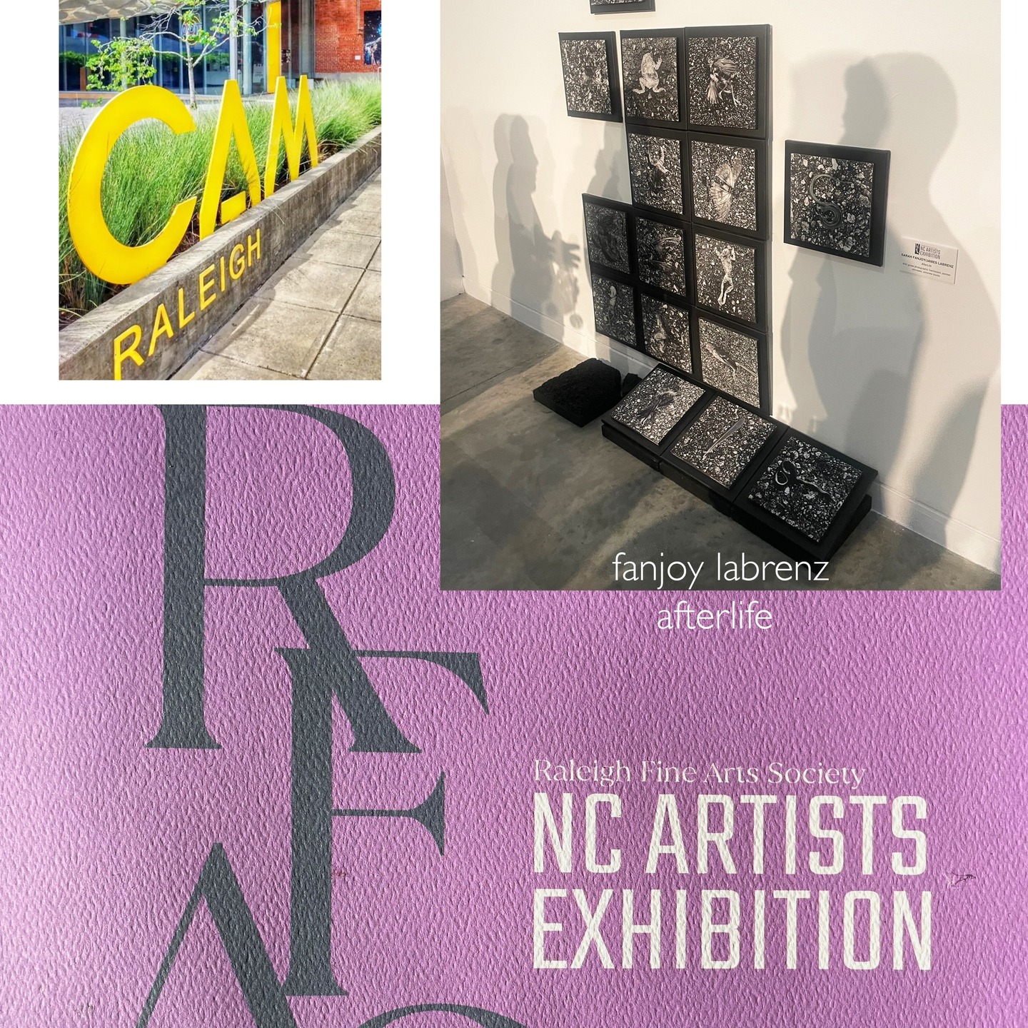 Join us in Raleigh for the @ncartists_exhibition Raleigh Fine Arts Society at @cam_raleigh_events Center for Contemporary Art NOVEMBER 7th 6-8pm during the First Friday Raleigh @firstfridayral. We are among 70 #ncartists. #honored to have our installation afterlife included. Link to the catalog. https://ralfinearts.org/wp-content/uploads/2025/10/RFAS-2025-AE-catalogue_Interactive-pages-1.pdf