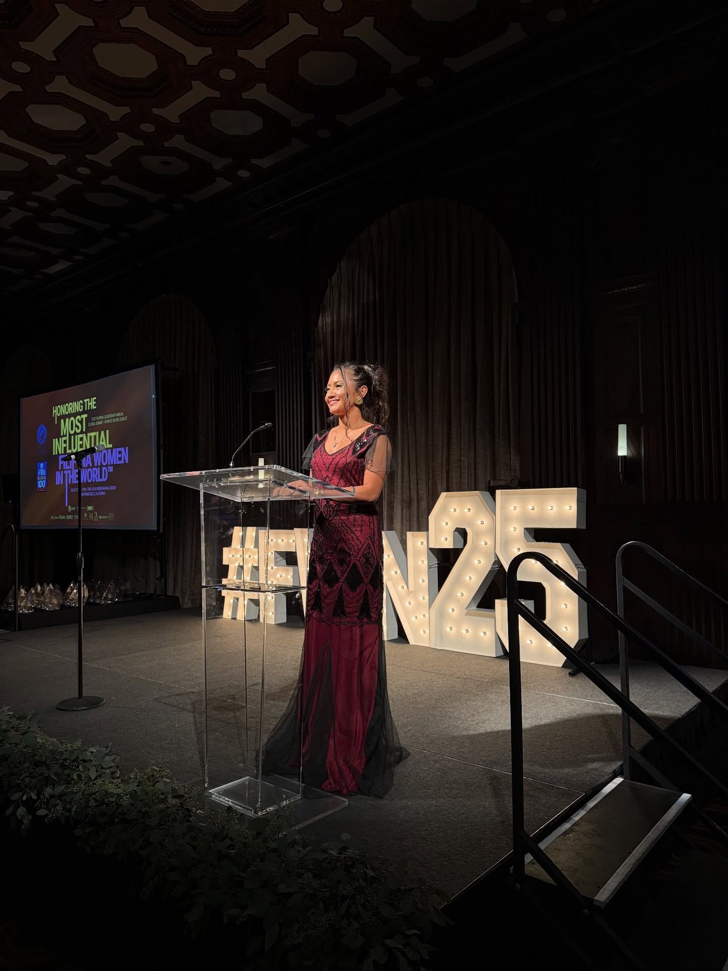 Am thrilled to be one of three summit weavers for this year’s @filipinawomen summit together with fellow Filipinas jaxdelacruz @definitelymichelle . Giving back to the community that ignited and supported my career here in the USA. What a pleasure it was to be this year’s master of ceremonies at the Most Influential Filipina Woman Awards and 25th Year Anniversary Gala. The best part about it was I got to bust out all my Filipino jokes on stage to an audience that understood and laughed with me. To witness the Filipino talent across the world especially that of @stizzr @citizen.sister right on point for a night filled with dazzle at the #juliamorganballroom
Special thanks to my girlies @raeissunshine and @allipareti of @geminiparadoxvtg for this wonderful vintage gown that resembled my Lola’s embroidered pieces for our yearly sinco de mayo parade back home in the Philippines. 🇵🇭
MUA: @katsglam2023
Gown: @geminiparadoxvtg
Jewelry: @goldenmonstera