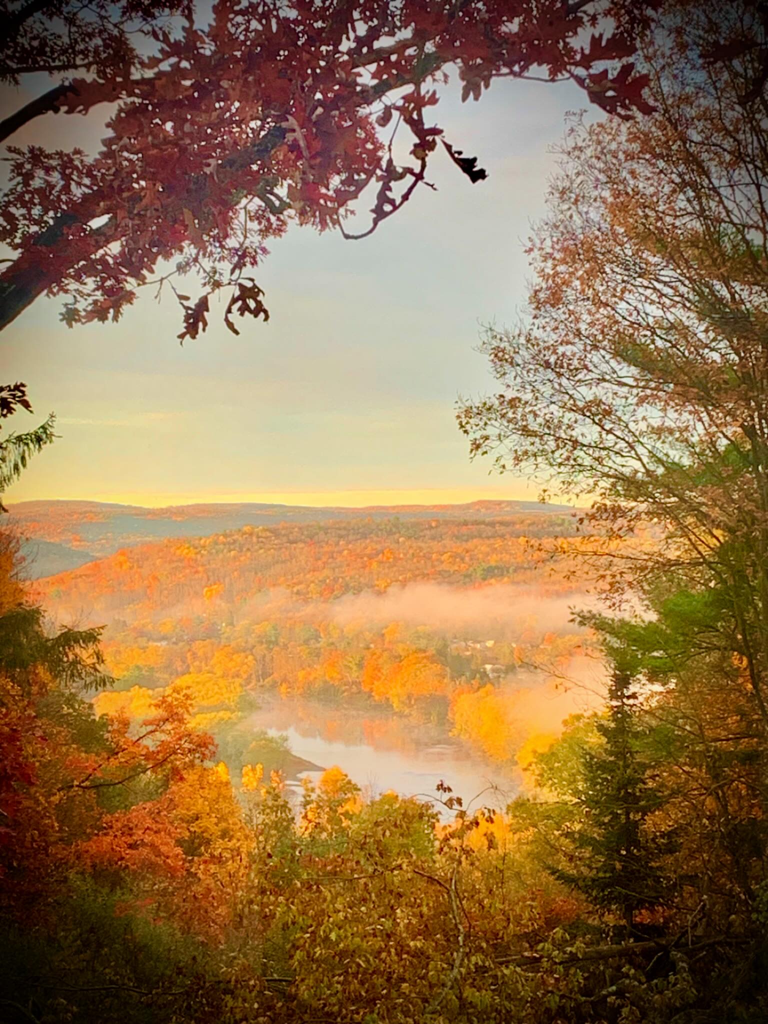 The most magical time of the year here in the Southern Tier of NY. View from my back deck. My favorite time of year. Just wished it lasted a bit longer. ❤️🍁❤️