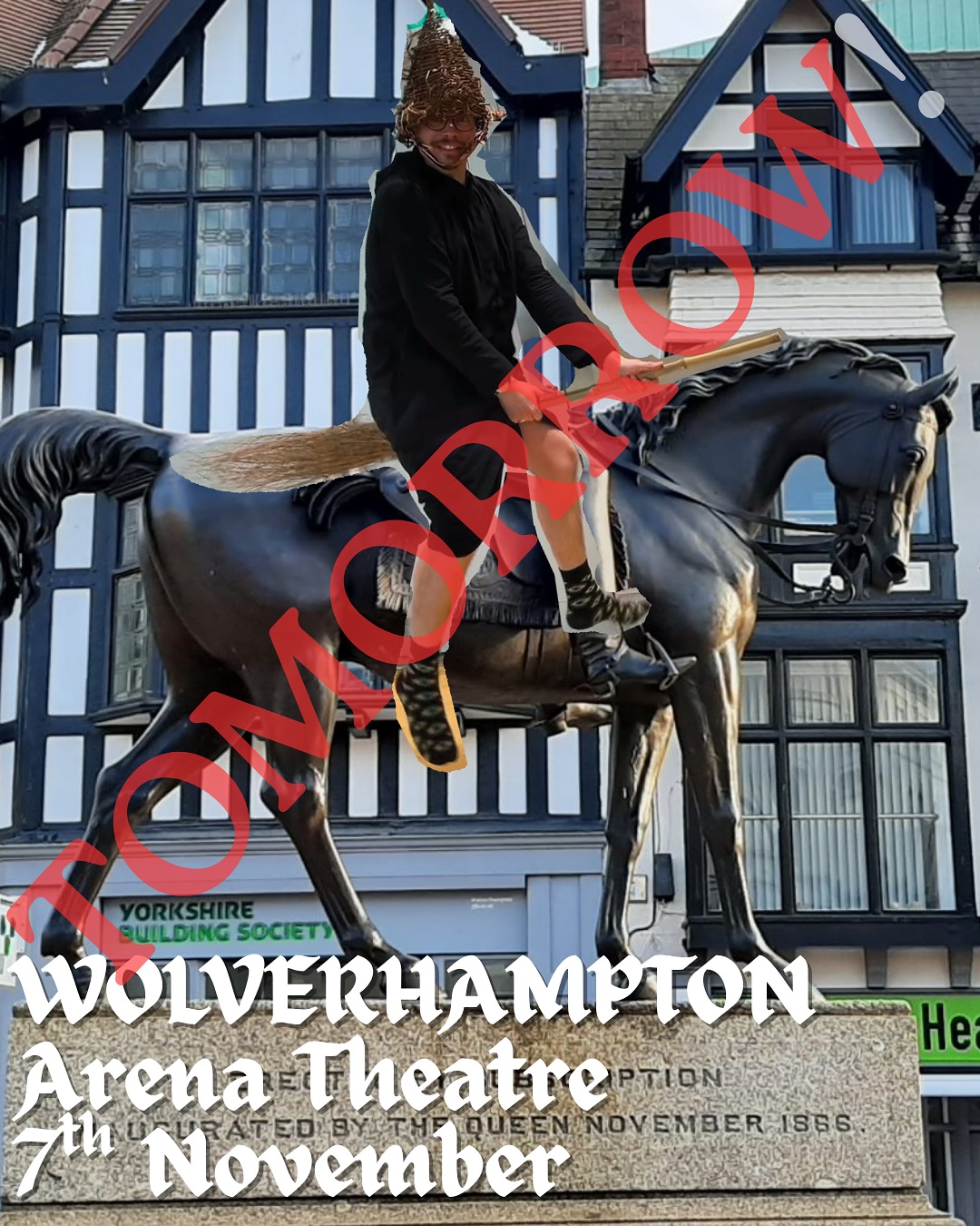 WOLVERHAMPTON! Riding on a broomstick or a finely bronzed horse, Edy Hurst’s Wonderfull Discoverie of Witches in the Countie of Himself is coming to you tomorrow for one night only @arena_theatre
Pop ok your pointiest hats, polish ya broomsticks and come see the ⭐️⭐️⭐️⭐️⭐️ show all about the Lancashire Witches, the Venga boys and absolutely, completely, totally “nothing else”
“A fine example of Neurodiversity in Action” the Scotsman