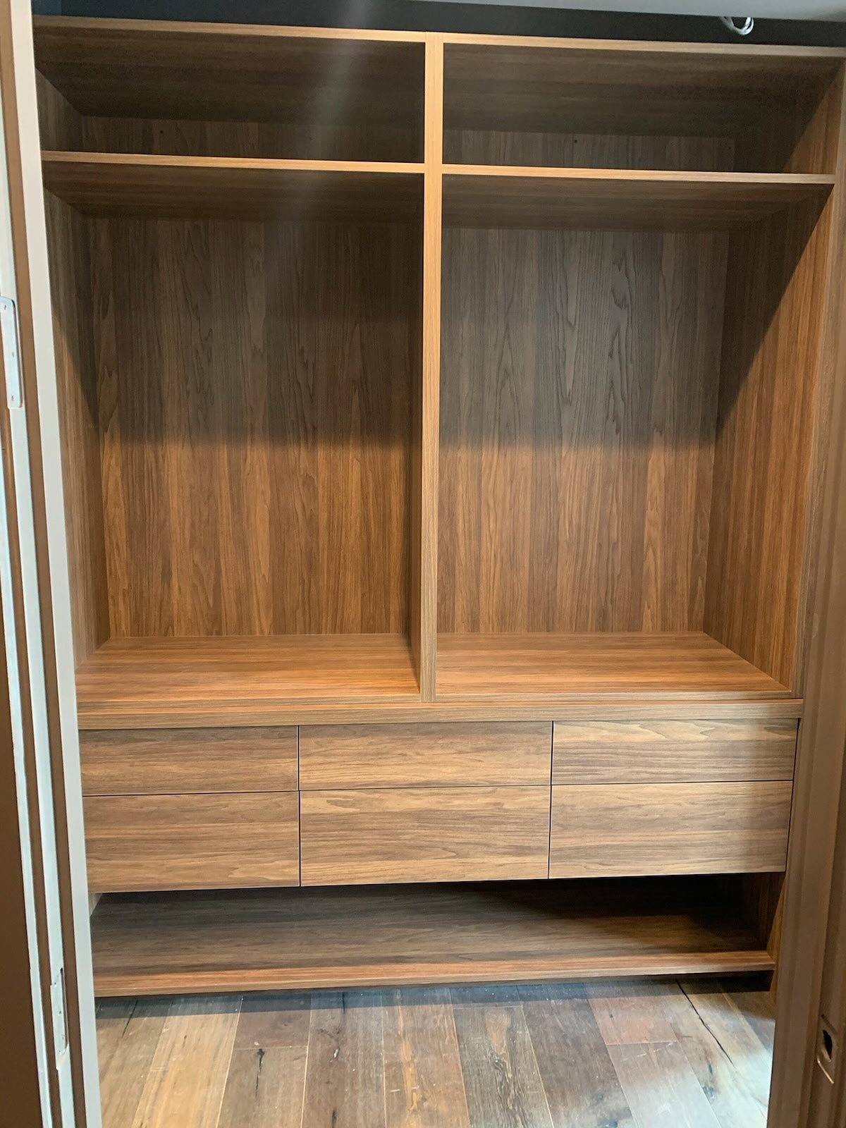 #ModernBathroom #Walnut #Cabinets #BayArea