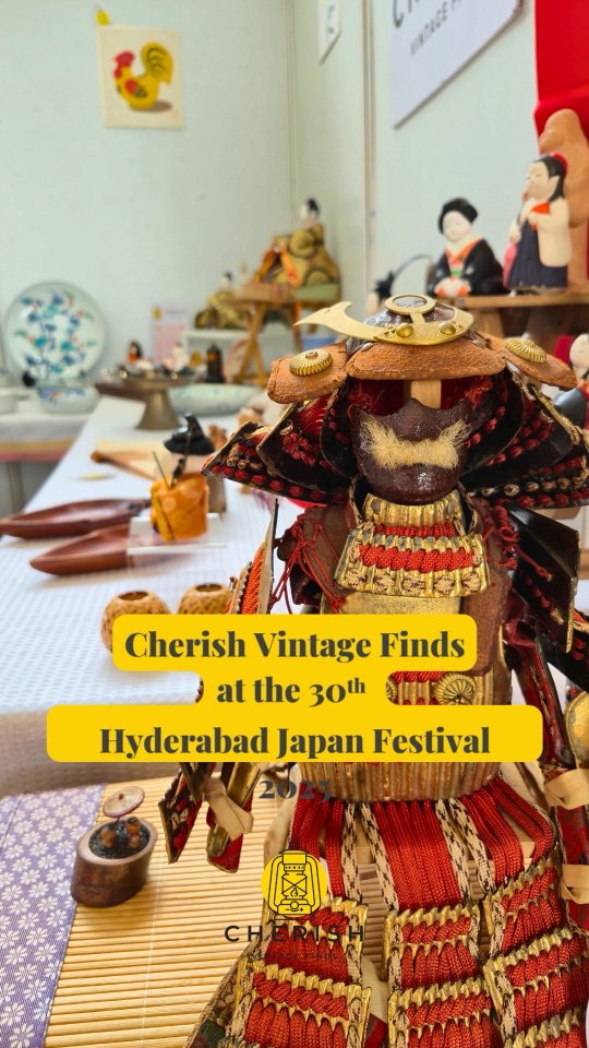 A glimpse of our weekend at the 30th Hyderabad Japan Festival 2025!
What a joy it was to meet so many of you — collectors, first-timers, and curious wanderers alike — all pausing to listen to the stories behind our vintage finds.
From Hina Matsuri dolls and Aritaware ceramics to Kimono belts, Furoshiki wrapping cloth and Kokeshi dolls, every piece found new admirers and, for most, new homes. Almost sold out!
Thank you @narajapanhub for having us and being the nicest hosts! Look forward to coming to the next one!
Thank you, Hyderabad, for the warmth, the stories, and the beautiful chaos of it all.
Until next time — Cherish Vintage Finds 💛
.
.
.
.
.
#CherishVintageFinds #JapanFestivalHyderabad #HyderabadJapanFestival2025 #VintageIndia #JapaneseVintage #AritaWare #KokeshiDolls #JapaneseDolls #AntiqueCollectors #HeritageIndia #AsianCeramics #CherishStories #MaduraiToTheWorld #CuratedWithCare #PopUpIndia #DesignWithSoul #CulturalHeritage #HyderabadEvents #VintageLove #CollectorsCorner #CherishMoments