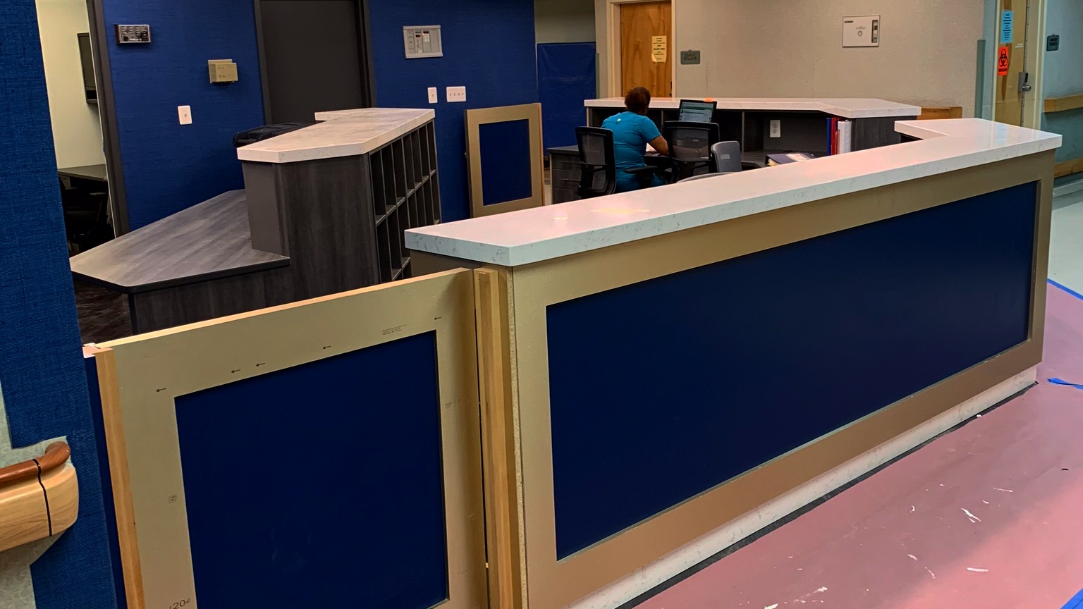 ~Commercial
-
Blending craftsmanship with function — custom reception millwork featuring rich navy panels, warm trim, and seamless stone tops. Precision built, perfectly fitted
-
-
-
#tmcc #custommillwork #receptiondesign #craftedtolast