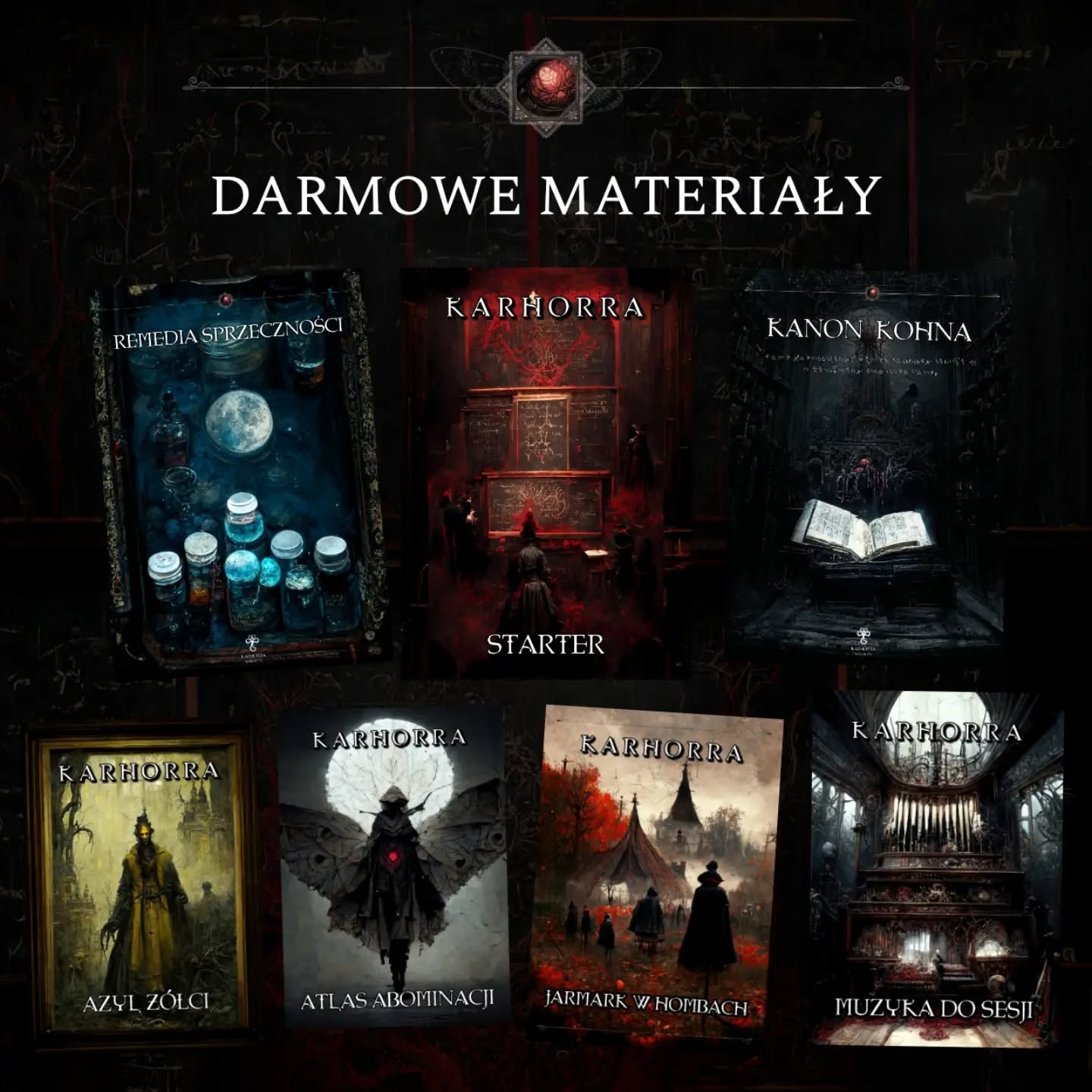 Póki nie popadłem jeszcze w niełaski algorytmów - pod moją ostatnią aktualizacją padło bardzo zasadne pytanie o to czy przed zbiórką udostępnione będą jakieś darmowe materiały, scenariusze, etc. prezentujące system.
Otóż nie tylko będą, ale w zasadzie już są! Na przestrzeni ostatnich dwóch lat opublikowałem 6 modułów, które miały wprowadzić zainteresowanych w klimat. Oczywiście, od ich premiery sporo rzeczy zdążyło się już zmienić, a sam starter uważam że zestarzał się już bardzo źle, także proszę go traktować bardzo umownie.
Natomiast już z okazji samej zbiórki udostępnię poprawiony starter prezentujący zaktualizowane mechaniki, gotowe postaci do wykorzystania wraz z lepszym opisem mechaniki równań.
Gdybym mógł coś polecić na dzisiaj to byłby to na pewno suplement Kanon Kohna, zawierający opis corowych mechanik równań; scenariusz Remedia Sprzeczności (ostatni opublikowany), a także Muzykę na sesję (bo jest fantastyczna i nawet jak nie do Karhorry to może podejdzie do jakiegokolwiek innego projektu albo po prostu jako ambient w tle).
Wszystkie te suplementy są dostępne na platformie DriveThru RPG i można je pobrać za darmo! Nie dajcie się zwieść DriveThru, w formule PayWhatYouWant sugerują cenę jednego dolara, ale z czystym sumieniem wpisujcie tam okrągłe zero i pobierajcie. Jedyne co - tak jak wspominałem - miejcie na uwadze, że te materiały i tak wymagają aktualizacji i będą aktualizowane. Natomiast nadal cała warstwa lorowa, stylistyka i motywy rozpisane w nich są jak najbardziej wierne ideom systemu ^^
LINKACZ: https://www.drivethrurpg.com/pl/publisher/14682/karhorra