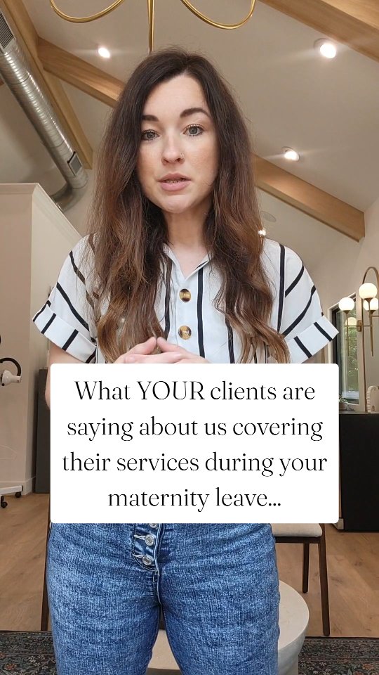 Hiring our services to care for your clientele during your maternity leave is a way to directly nurture your clients while you are away.
That is HUGE because ultimately, this is the best way to set your clients and business up for success and maximum retention.👏
Trust us, your clients will thank you for bringing this resource right to them in your salon space!