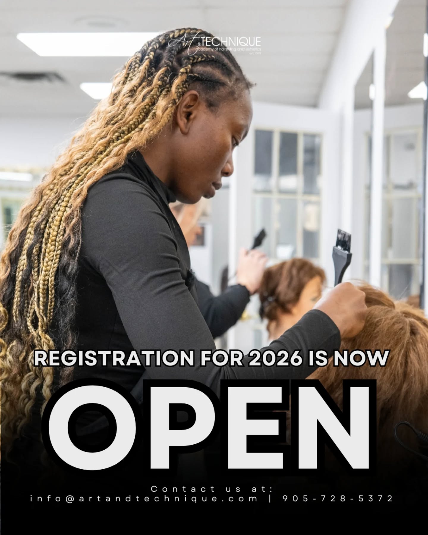 🎓 Registration is NOW OPEN for 2026!
Start your future in beauty with our Hairstyling/Cosmetology Diploma — a trusted program since 1979. 💇♀️✨
Graduate in just 1 year and step confidently into your dream career.
📅 Upcoming start dates:
Jan 5 | Apr 6 | July 6 | Aug 4 | Sept 8, 2026
Click the link in our bio to learn more and book a free tour of our academy today!
#ArtAndTechnique #BeautySchool #HairstylingProgram #FutureStylist #CosmetologyDiploma #BeautyEducation #OntarioBeautySchool #CareerInBeauty #Since1979 #hairstylistlife