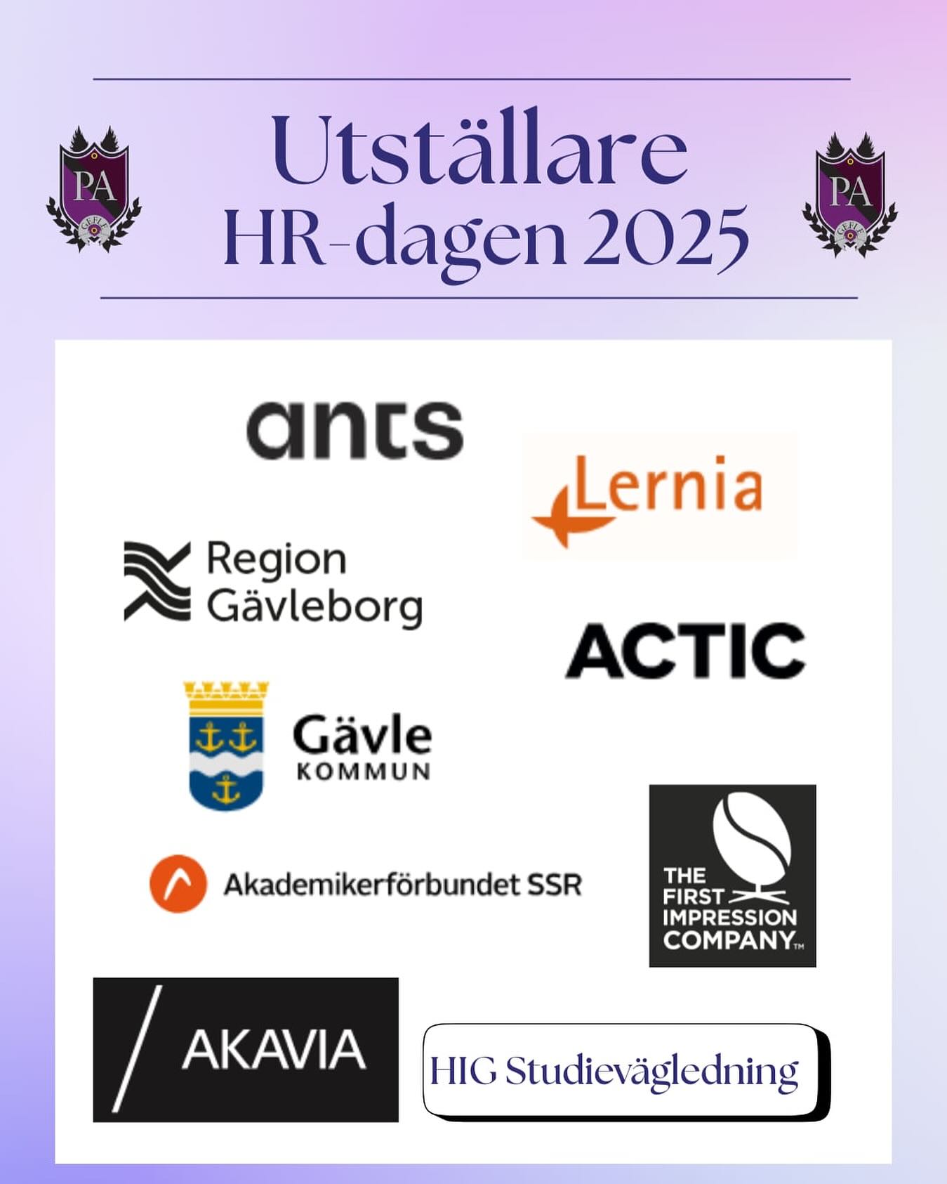 Vi är stolta att presentera årets utställare på HR-dagen 2025!
Kom och inspireras, nätverka och upptäck framtidens möjligheter inom HR och arbetsliv 💜