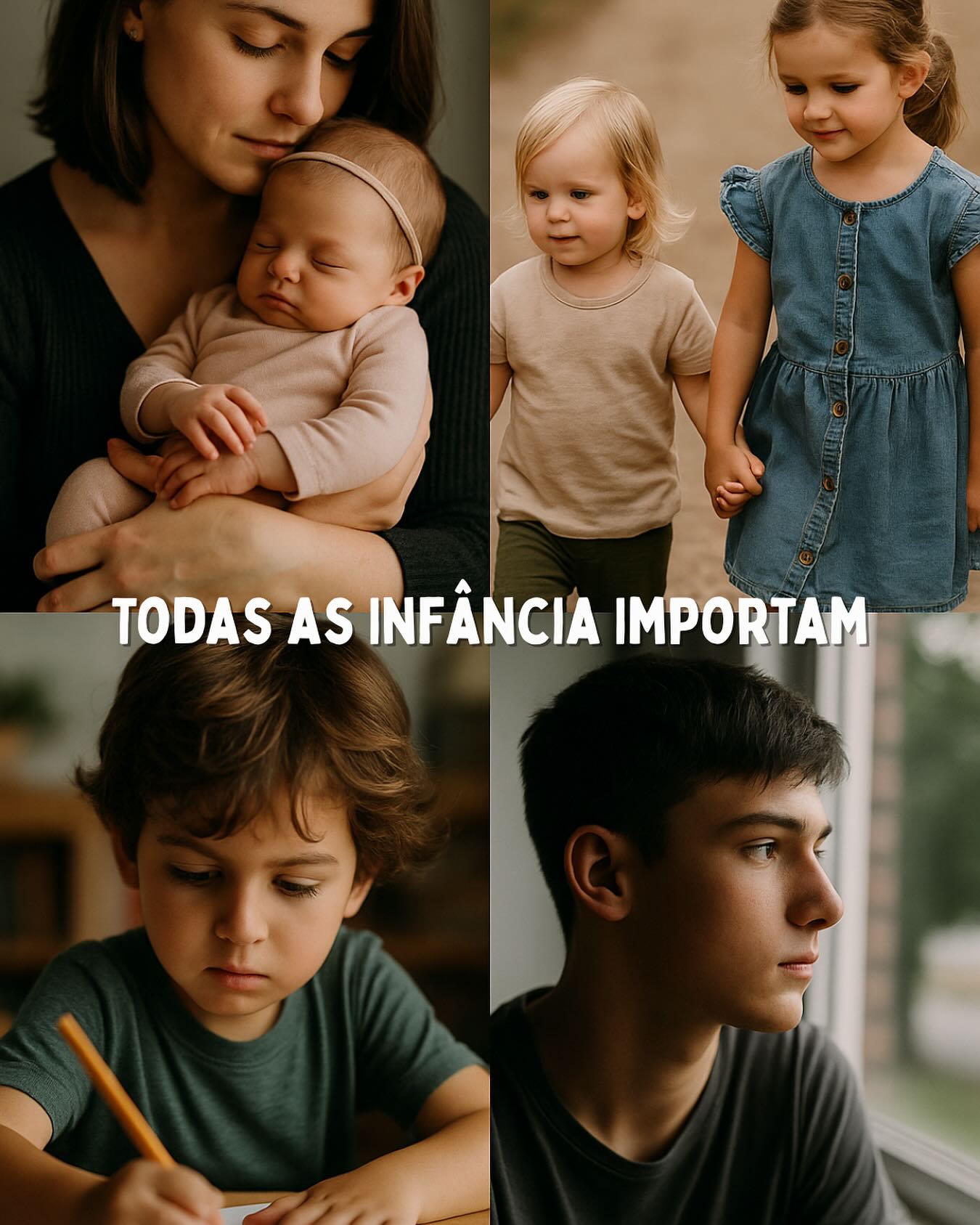 Todas as infâncias importam.
As que começaram no silêncio dos hospitais.
As que ficaram isoladas em casa.
As que entraram na escola com distanciamento, medo e incerteza.
E as que estavam a meio do caminho... quando o mundo parou.
Nenhuma criança viveu a pandemia da mesma forma.
Mas todas atravessaram esse tempo.
E o que cada uma levou consigo merece a nossa atenção.
Enquanto algumas famílias tiveram mais tempo juntas,
outras precisaram de deixar os filhos ainda bebés em ambientes de máscaras e receio.
Houve crianças que brincaram, cresceram e se sentiram seguras.
E houve outras que absorveram tensões invisíveis
que hoje se mostram de formas que nem sempre compreendemos.
👉 Porque o corpo sente, mesmo quando ninguém explica.
E os adolescentes?
Esses que pareciam “grandes demais para sofrer”?
Perderam rituais de passagem, convivência com os pares, espaço para errar, experimentar, crescer longe do olhar dos adultos.
Tudo o que faz parte de um desenvolvimento emocional saudável.
Não se trata de comparar.
Trata-se de reconhecer.
Algumas cresceram rodeadas de segurança e tempo em família.
Outras perderam rotinas, amizades, estabilidade.
Outras viram o mundo mascarado enquanto aprendiam a falar.
Outras nasceram em ambientes de separações hospitalares.
Nenhuma infância foi “mais difícil”.
Mas TODAS merecem ser vistas.
👉 Defender a infância é olhar para o que cada criança viveu.
Respeitar a infância não é esperar o mesmo de todas.
É garantir o melhor começo possível, com base na história real de cada uma.
A infância precisa de adultos atentos.
Que observem com curiosidade.
Escutem com humildade.
E ajam com intenção.
💌 Queres continuar esta reflexão connosco?
Junta-te à nossa newsletter.
Obrigada por estares aqui.
Obrigada por refletires connosco.💛