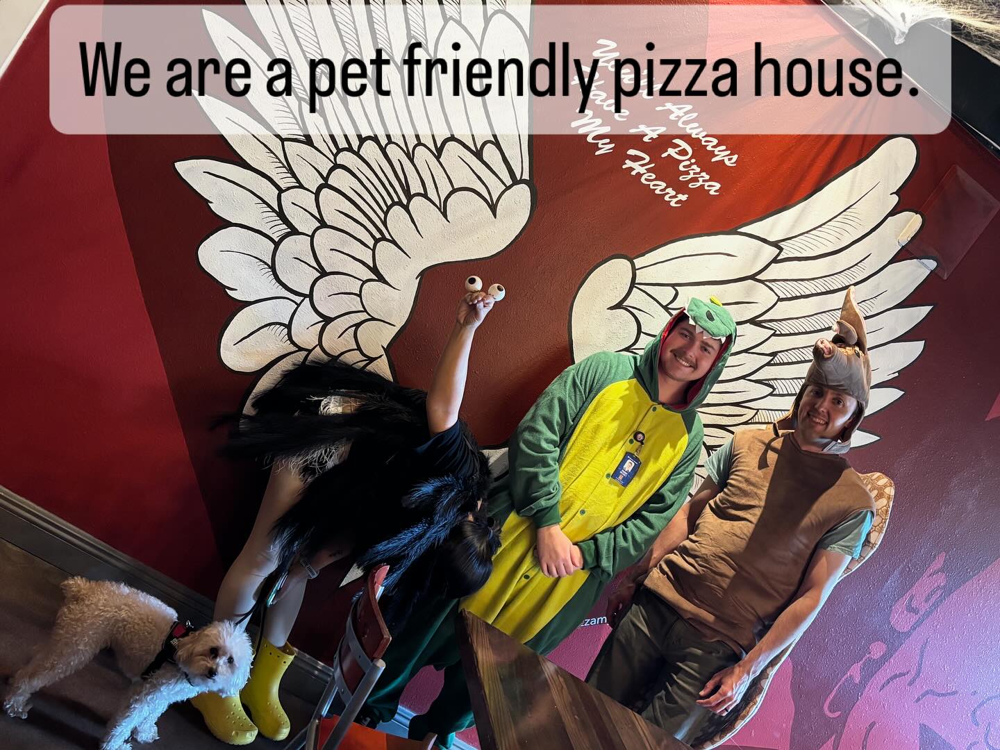 Mom’s is a pet friendly restaurant.