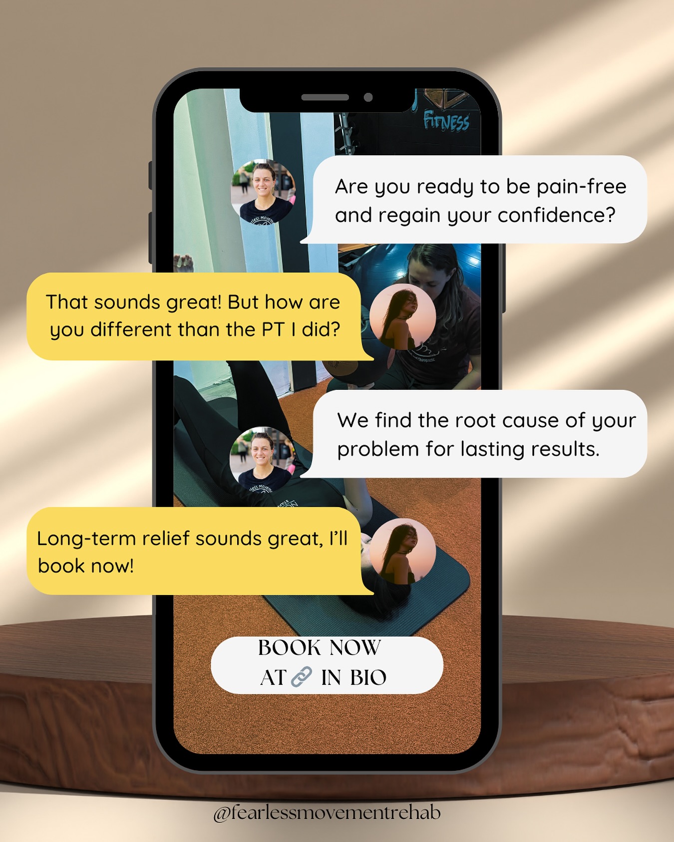 Have you found your root cause?
Many people go through PT/chiro and don’t get the results they want.
This is because only their symptoms are being treated, not what’s hiding underneath.
At Fearless Movement, our approach revolves around finding your root cause.
Through whole body evaluations and specialized care, we’re able to find what your symptoms are actually hiding.
Most of our clients come to us with prior treatment for their “pain areas” even though the pain is coming from a completely different area.
If you’re ready to say goodbye to guesses and continuous rounds of PT ⤵️
Click the link in our bio to book your call today ☎️