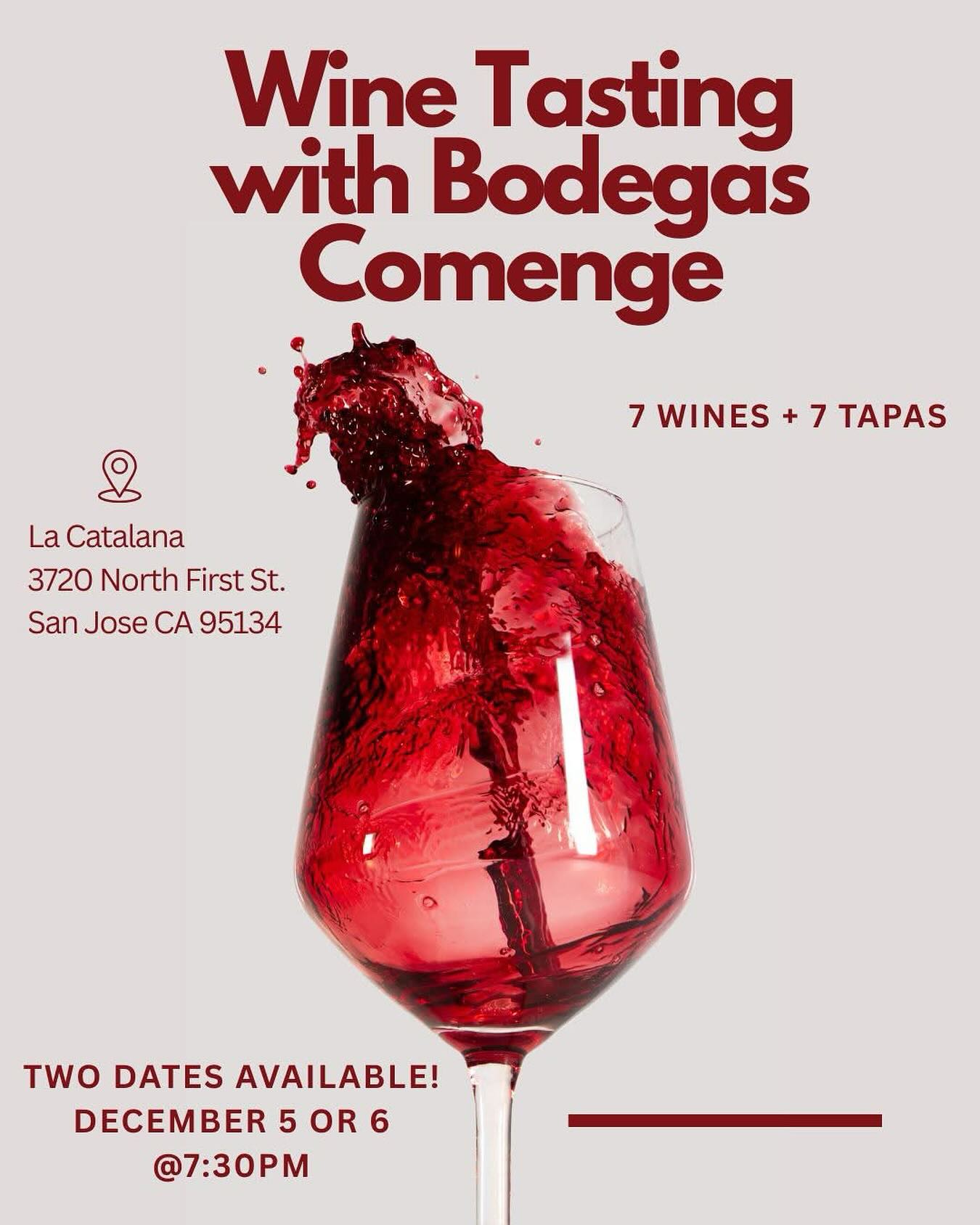 🍷 Join Us for Our Final Wine Tasting of 2025
Experience an unforgettable evening as La Catalana presents the exquisite wines of Bodegas Comenge, one of Spain’s most respected boutique wineries from the heart of Ribera del Duero.
Founded by Jaime Comenge and now led by his son Álvaro Comenge, this family run estate is celebrated for its organic vineyards, handcrafted production, and the use of native yeast strains that capture the authentic character of the Tempranillo grape. Every bottle reflects the perfect harmony of science, tradition, and respect for nature.
Join us as we explore the full range of Comenge wines, each expertly paired with delicious Spanish tapas created to complement their depth and elegance. Álvaro Comenge himself will guide guests through the tasting, sharing the story behind each wine and the passion that makes them truly special.
✨ A limited seating experience celebrating great wine, great food, and great company the perfect way to close out 2025.
#wine #winetastings #vino #catadevinos #riberadelduero #comenge #lacatalana #spain #tempranillo