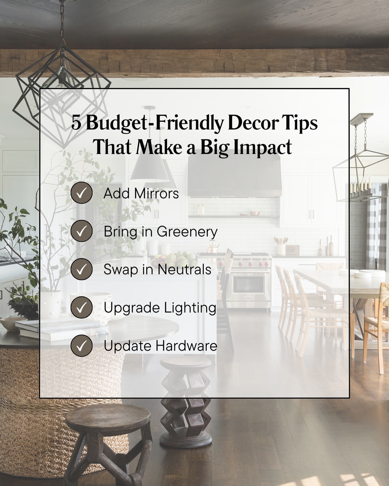 HERE ARE 5 BUDGET-FRIENDLY DECOR TIPS THAT MAKE A BIG IMPACT:
1. Add mirrors - they reflect light and make any room feel bigger and brighter.
2. Bring in greenery - fresh or faux plants add life and warmth to your rooms.
3. Swap in neutrals - light, simple tones help buyers picture themselves in your home
4. Upgrade lighting - bright, soft light makes every space feel more fresh and inviting. Ditch the yellow tone bulbs.
5. Update Hardware - swap outdated cabinet knobs or handles for sleek, affordable ones to give kitchens and bathrooms a quick refresh.
Want some more tips and tricks? Comment “Decor” below so we can help offer some advice before listing!
#realestate #calgary