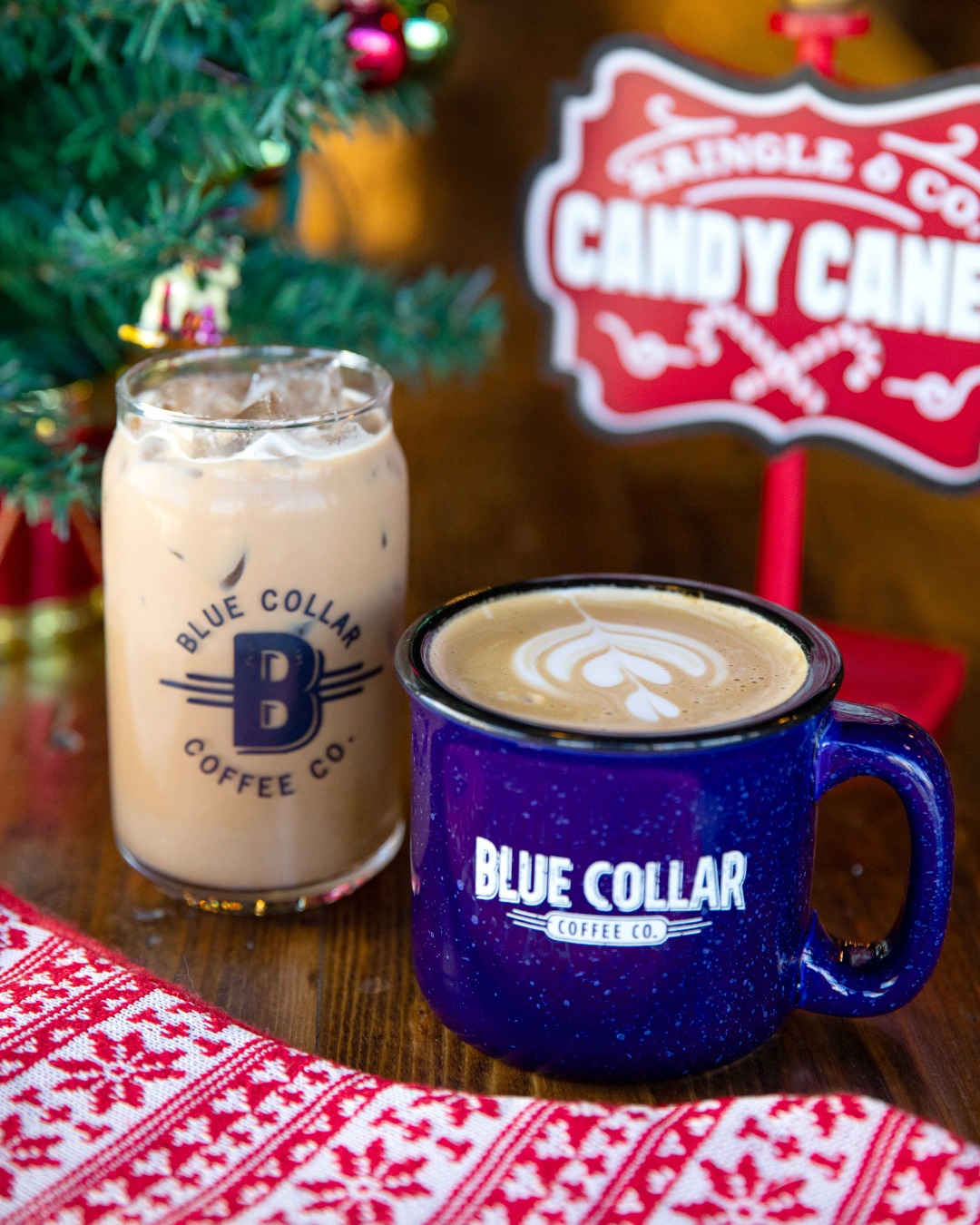 The holidays have a way of wearing folks out. That’s where these seasonal features come in. They’re just the right kind of sweet to lift your spirits and warm you up before the holiday hustle and bustle.
PEPPERMINT BARK MOCHA
espresso • mocha (white or dark) • peppermint • almond • hot or iced
NUTCRACKER COLD BREW
cold brew • hazelnut • praline • almond • iced with cold foam or blended
BUTTERED TOFFEE CHAI LATTE
chai tea • brown butter toffee • vanilla • hot or iced
MERRY CHERRY MATCHA
matcha tea • cherry • pistachio • hot or iced with cold foam
TURTLE HOT CHOCOLATE
mocha • caramel • praline • whipped cream • mocha drizzle
FIRESIDE MAPLE SMOOTHIE
banana • peanut butter • maple • cinnamon • oat milk