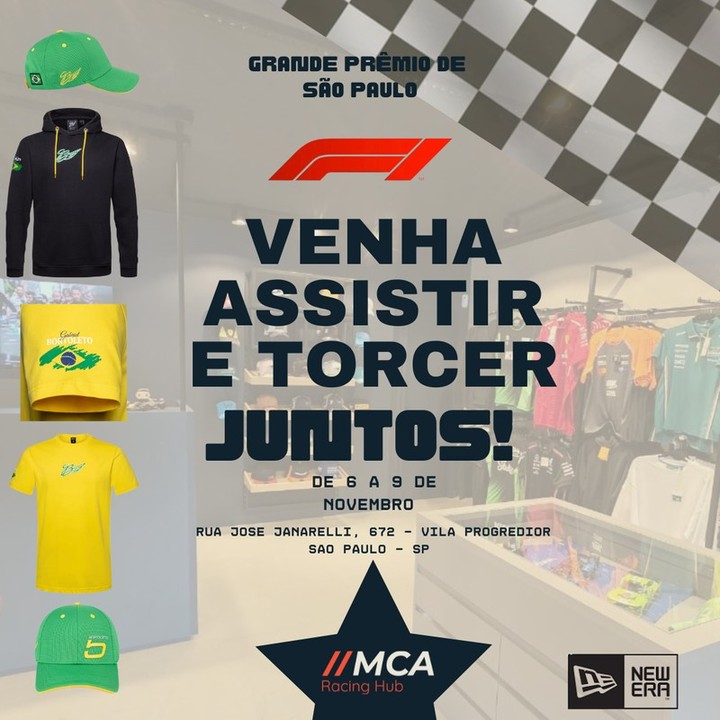 Ainda não sabe onde assistir ao Grande Prêmio de São Paulo? Junte-se a nós na MCA para viver esse momento especial, torcer com a gente e conhecer de perto o nosso espaço! Mais detalhes no direct 📲🏁
#GPSãoPaulo #Bortoleto #F1 #NewEea #MCA