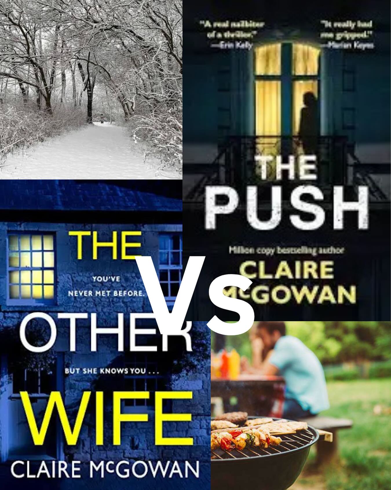 Choose your temperature! The Push is the story of a baby group riven by secrets and tension, resulting in a suspicious fall at a sweltering barbecue. the Other Wife is the chilly snowbound story of three very different women and how their lives are linked by one bad man. Both 99p now. #kindledeals #thriller #crime #clairemcgowan