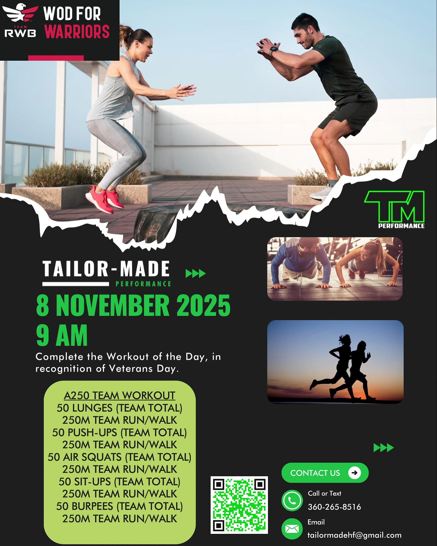 REGISTRATION: register for this event by going to our website www.tailormadeperformance.com and filling out the contact form. We will be able to send any non-members the event waiver to expedite registration on Saturday.