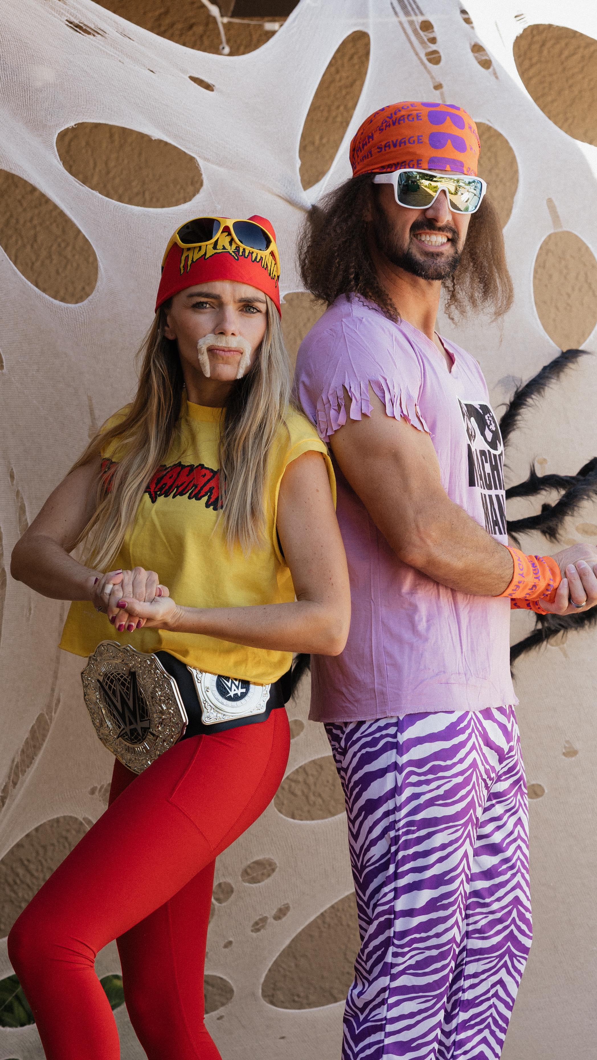 Legends never die, they just show up to the party 💪🔥 #Hulkamania #MachoMadness #halloween #couplescostume