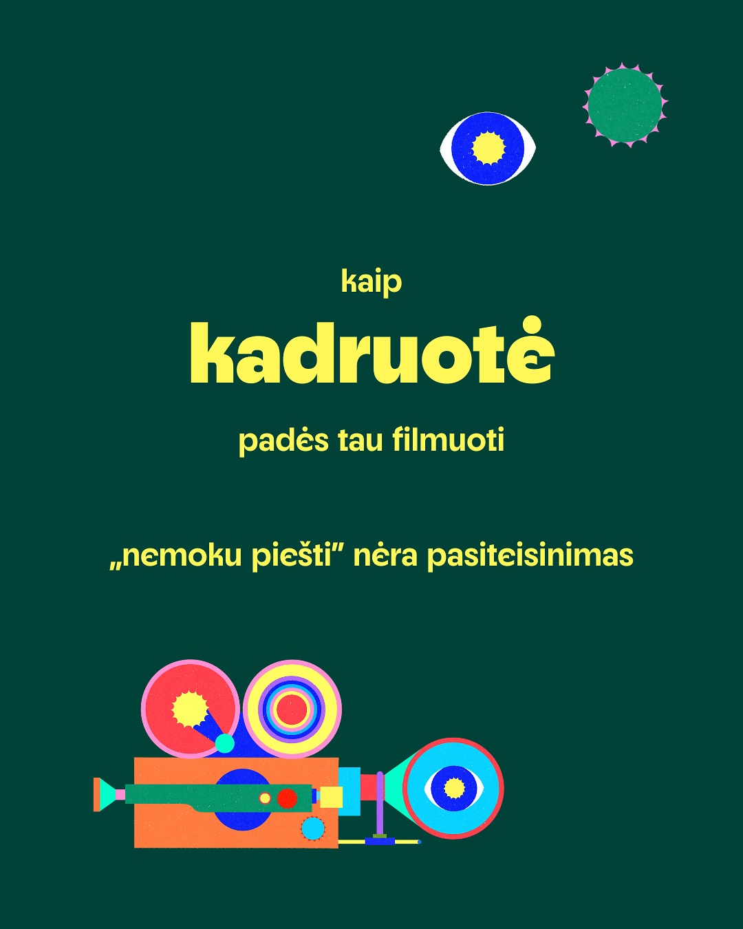 Kaip kadruotė padės tau filmuoti? Kai jau turi scenarijų, bet reikia istoriją papasakoti vaizdais, tau padės kadruotė. Turėdamas ją, galėsi aiškiau iškomunikuoti sprendimus savo komandai ir geriau įsivaizduosi, kaip atrodys tavo fimas ✨
#aurorafestivalis