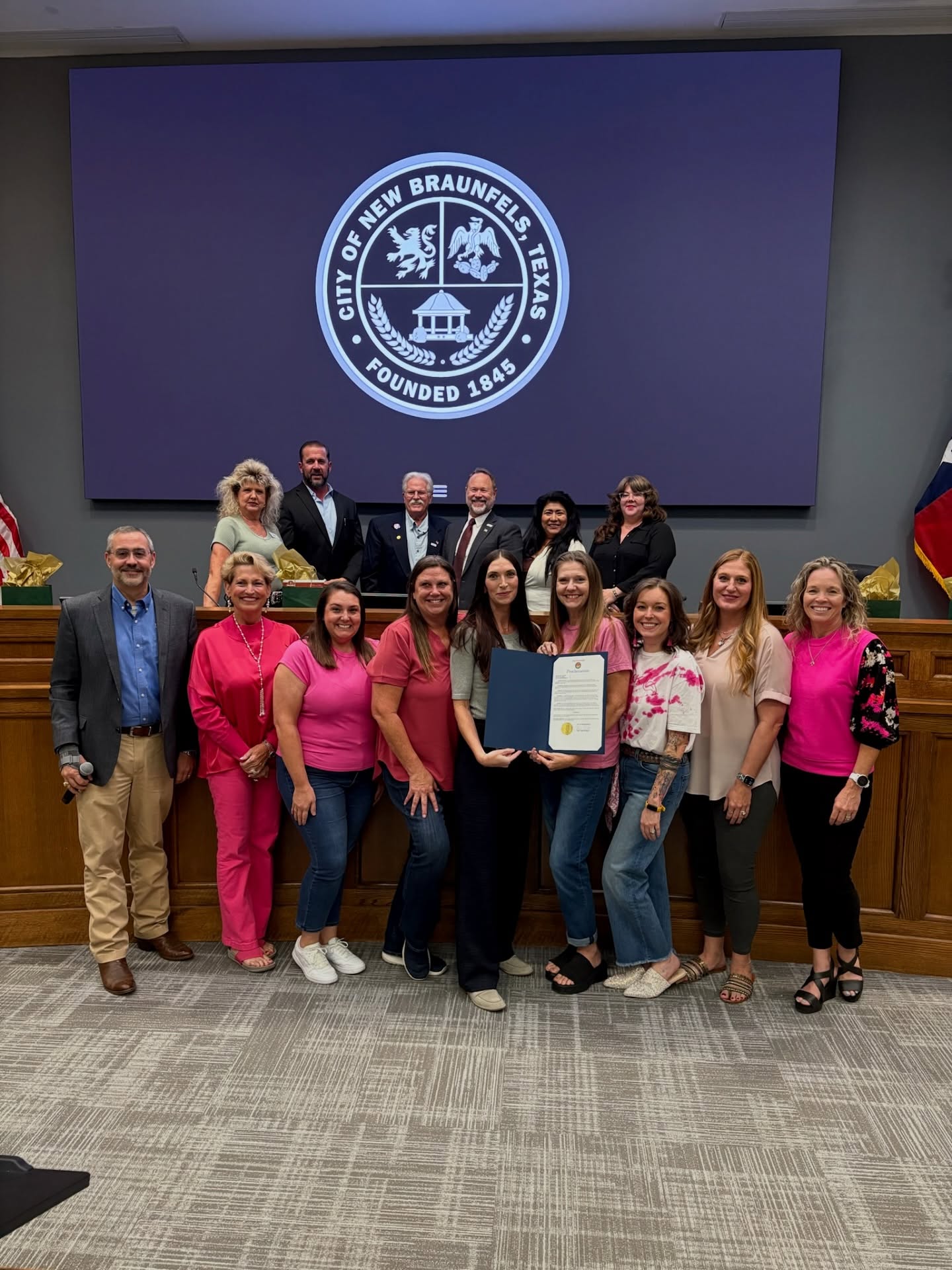 ✨ The City of New Braunfels has officially proclaimed October as “Flocktober” — a month dedicated to raising awareness, building community, and standing together in the fight against breast cancer.
We’re so honored to have our mission recognized in this meaningful way. Every pink flamingo you see throughout the city is more than a decoration — it’s a symbol of hope, unity, and support for local breast cancer warriors and their families. 💗
Together, we’re creating a community where no warrior faces breast cancer alone. 💗
#Flocktober #FlockBreastCancer #NewBraunfels #NBTX #TXHillCountry #PinkWarriorAdvocates