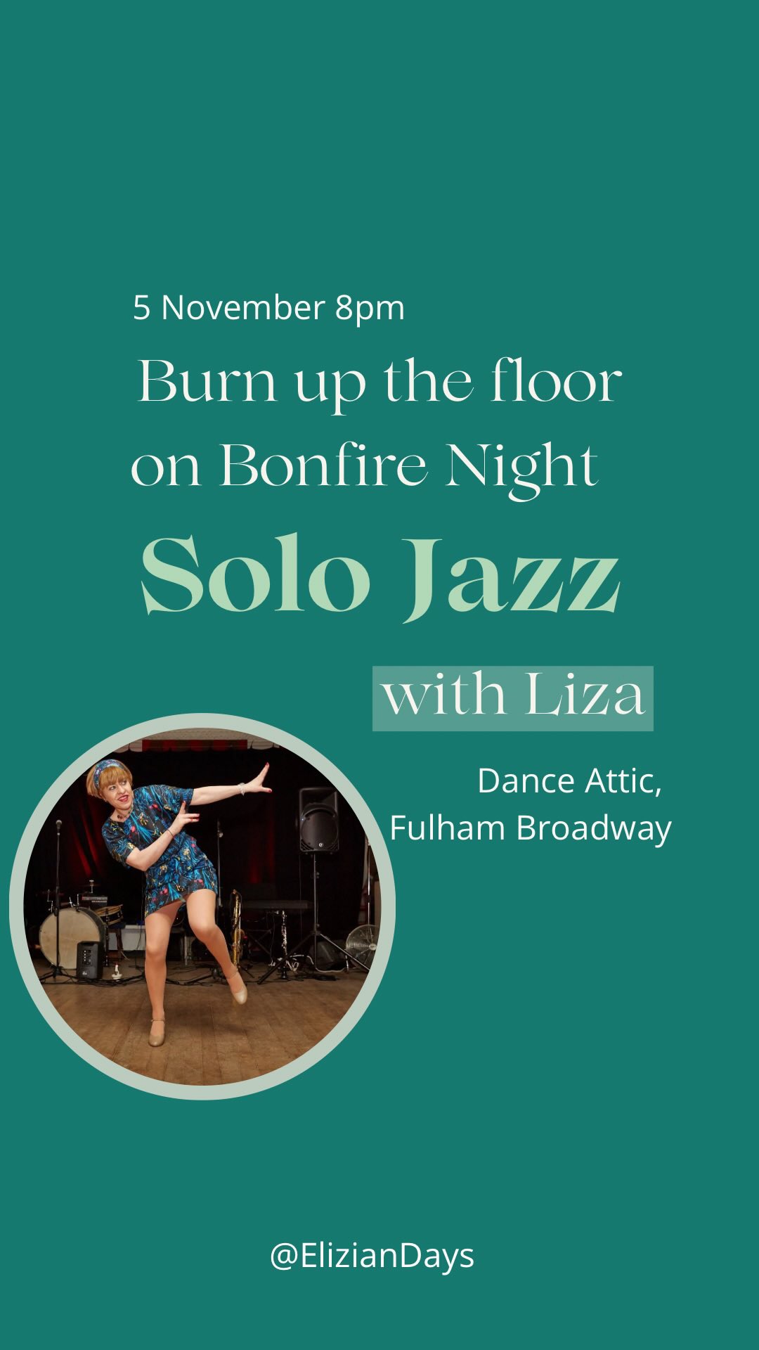 Solo Jazz on Bonfire Night! 🔥
If you fancy burning up the dance floor on fireworks night, join me for an evening Solo Jazz class. We’ll work on steps, routines, styling, and musicality in a small, semi-private, group and with plenty of room for feedback and special requests.
When: Wednesday 5 November, 8–9pm
Where: Dance Attic, Fulham Broadway
Level: Intermediate and above
Price: £15
There’s still time to join if you’d like to develop your jazz style and technique. DM me to book your spot or use the link in bio. And if you can’t make it tomorrow, I can let you know about future sessions too.
#swingdancelondon #solojazz #lindyhop #jazzdance #danceclass #fulham #danceattic #learntodance #swingdance #authenticjazz