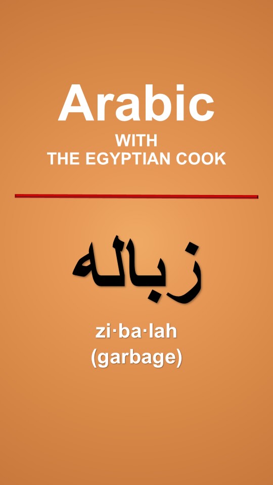 How to Say Garbage in Arabic (Zibala - زباله) | Arabic with The Egyptian Cook #8