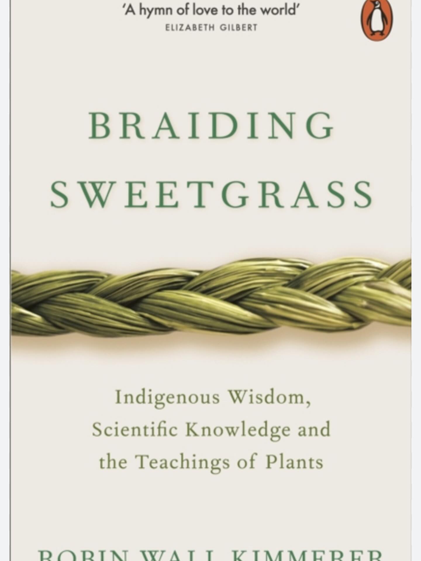 📗 I recently finished listening to the audio version of “Braiding Sweetgrass: Indigenous Wisdom, Scientific Knowledge and the Teachings of Plants” by Robin Wall Kimmerer. Robin is an author, botanist, academic professor and member of the Citizen of Potawatomi Nation. This is an absolutely beautiful and an important book in our journey towards respect of the planet, our more-than-human kin and human kind. In a mix of autobiographical, botanical and cultural content we learn about both the beliefs of indigenous peoples and plant teachings.
🌿 The audio book is narrated by Robin herself and to me both the deeply grounding content, her style of writing and her voice contributed to my sense that the experience felt like listening to a lullaby. When I think then, of that word, lullaby, I think of safety, rhythm, holding which was my general feeling of the book. My one criticism is that this book is very long, however each chapter contains a unique piece so it can be dipped in and out of without loosing the thread.