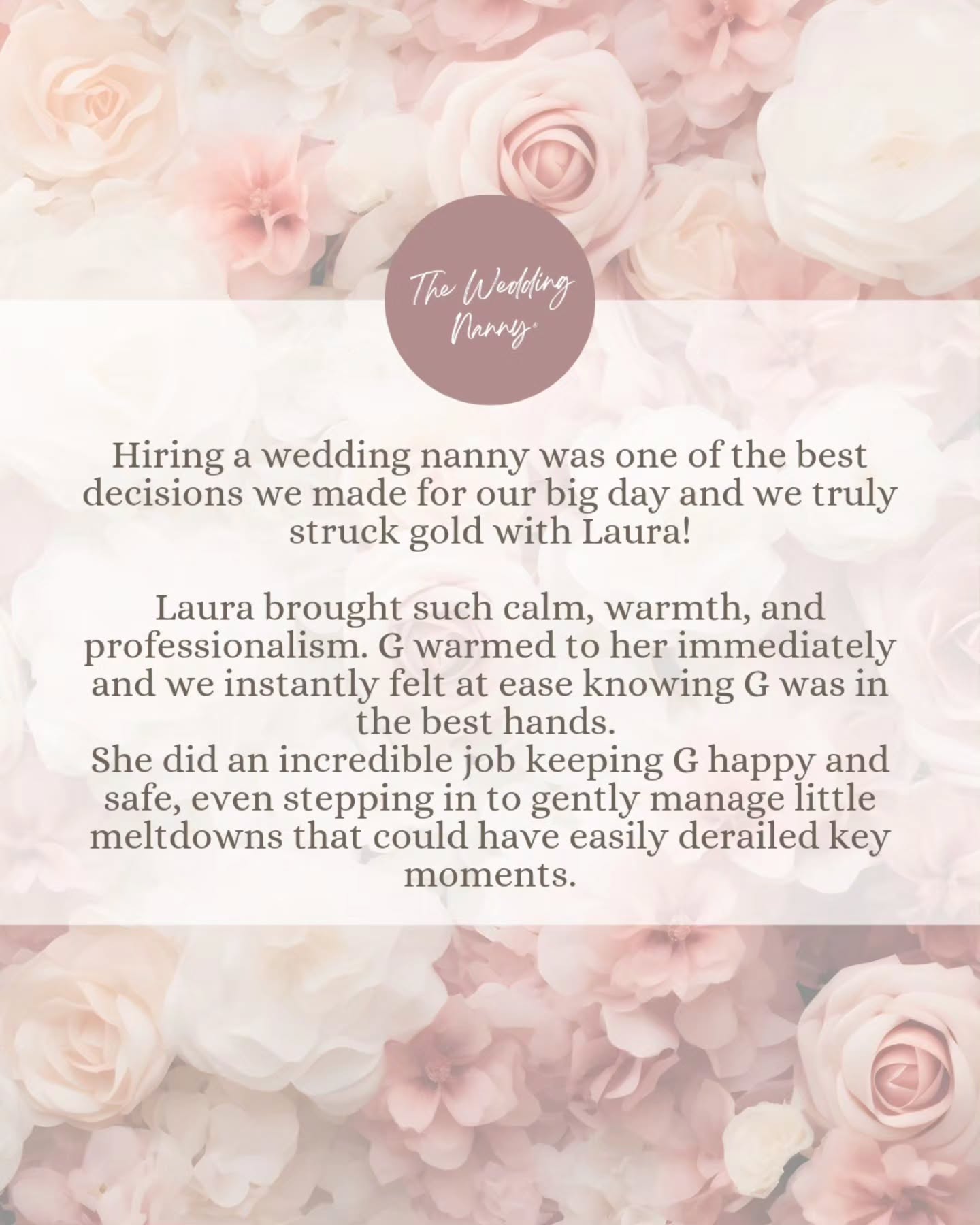 ⨠âHiring a wedding nanny was one of the best decisions we made for our big day - we truly struck goldâ â¨
We love hearing how having a nanny brings calm, reassurance and the freedom to truly enjoy your wedding day.
Knowing your children are safe and fully cared for means you can be fully present for every special moment đ¤
.
.
.
#theweddingnanny #weddingnannyuk #weddingchildcare #luxuryweddingchildcare #stressfreewedding #weddingparents #ukwedding #weddingplanninguk #realbridereview #parentingonyourweddingday #brÄądetobe #groomtobe #weddinginspo #nannyservices #weddingdaysupport