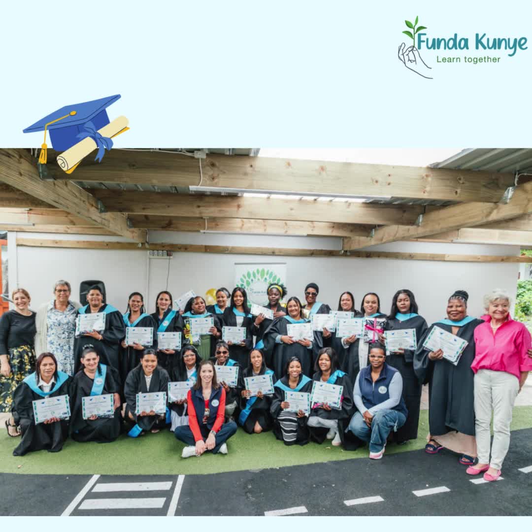 🎓 Graduation & Gratitude: Honouring Our ELP Champions 🌟
As we celebrate Graduation Month at Funda Kunye, we want to celebrate the amazing educators and caregivers who have just completed their year-long journey with our Early Learning Programme (ELP).
Throughout the year, these dedicated individuals have shown up with passion, resilience, and a deep commitment to the children in their care. They’ve embraced new ways of teaching, grown in confidence, and created nurturing, play-based environments where young minds can thrive.
We honour their hard work, their heart, and belief in the power of early learning. They are the heartbeat of our ECD centres, and their impact will be felt for years to come.
Here’s to growth, learning, and the incredible people who make it happen! 💛
A big thank you to Valley Pre-Primary for allowing us to use their incredible space as our training venue!
“It takes a village to raise a child — and a heart full of gratitude to keep that village strong.” – African proverb (adapted)
#FundaKunye #GraduationMonth #ELP #EarlyLearningChampions #ECDheroes #TrainSupportEquipConnect #Gratitude #CommunityImpact #CelebratingEducators
@valleypreprimary