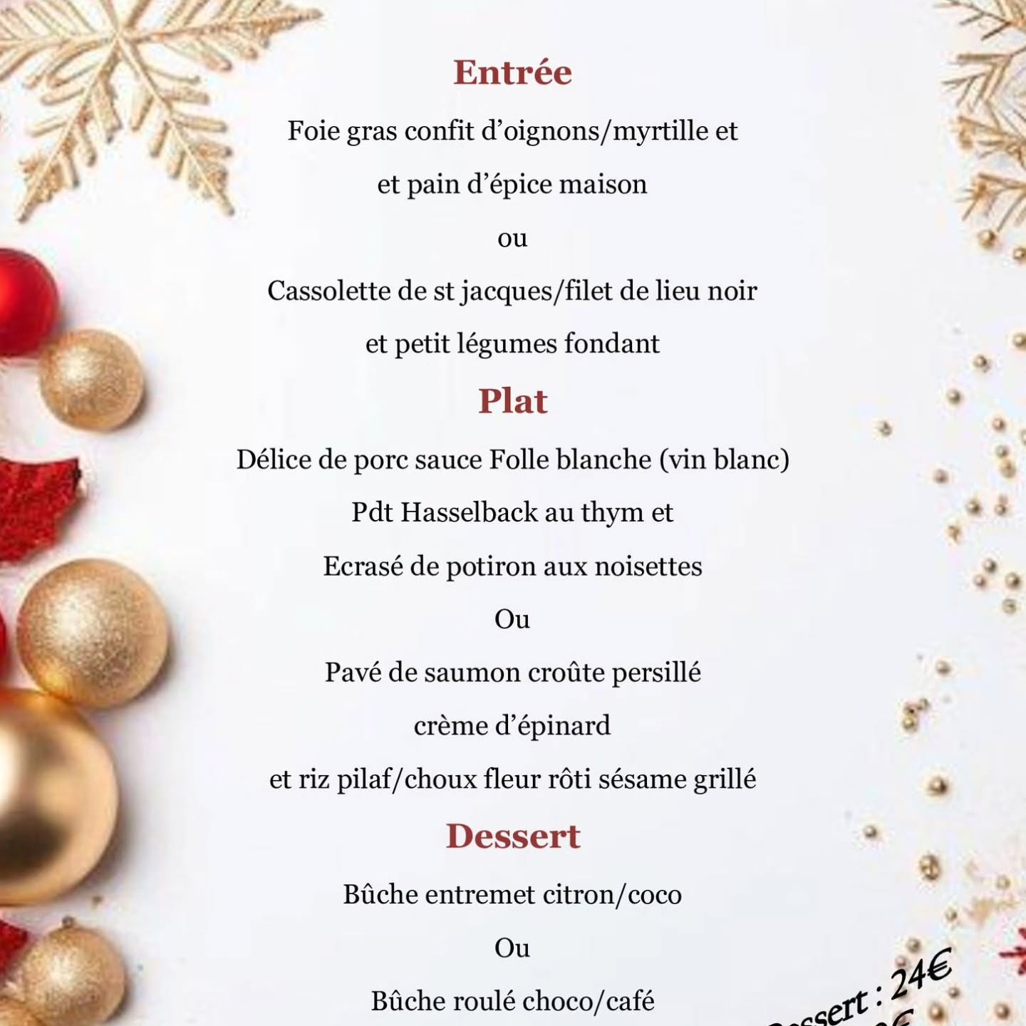 🎄 Menu des Fêtes de Fin d'Année 🎄
Par CLEA Gourmandine
✨ Pour Noël et le Nouvel An, pensez à réserver vos gourmandises !
⏳ Places limitées ! Réservez vite :
Pour Noël : avant le 15 décembre
Pour le Nouvel An : avant le 22 décembre
📍 Retrait des commandes à mon domicile (adresse communiquée en message privé).
💬 Comment réserver ?
Envoyez -moi un message privé ou appeler moi !
#menu #noel2025 #1erdelan #fetesdefindannee #bonmoment #regaler #traiteur #passion #mylife #gourmandise
