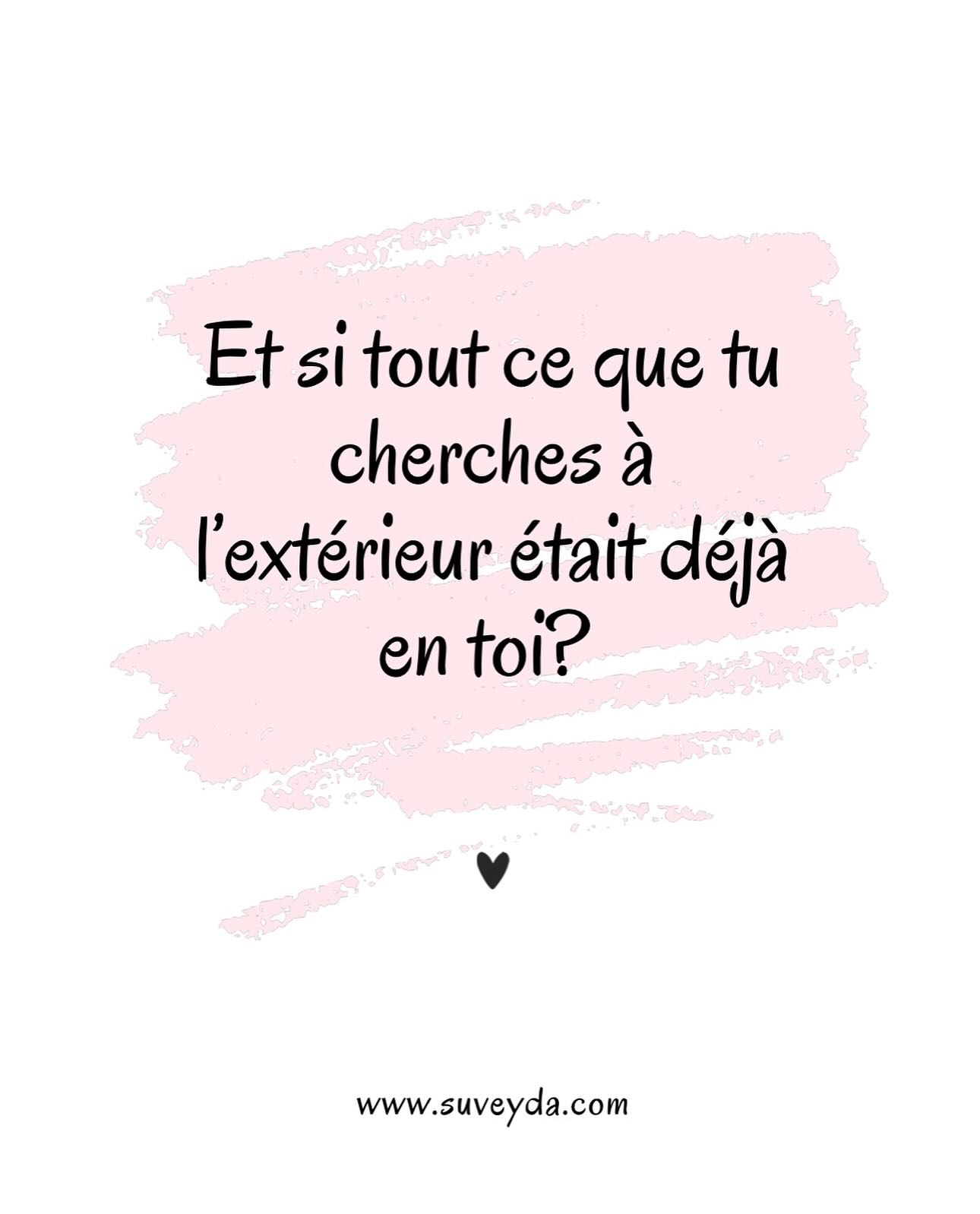 Parfois tu cherches à l’extérieur la validation, l’amour, la reconnaissance, la sécurité.
‘Et si tout ce que tu cherches à l’extérieur était déjà en toi? ‘
Ta paix, ta joie, ton abondance ne dépendent pas du monde mais de ta vibration intérieure.
————————
Christel
👉🏻Ma méthode te permet de te souvenir de qui tu es et de retrouver cette vibration unique intérieure.
➡️Visite mon site pour Commencer ton voyage #authentique#etresoi#therapieholistique#methode