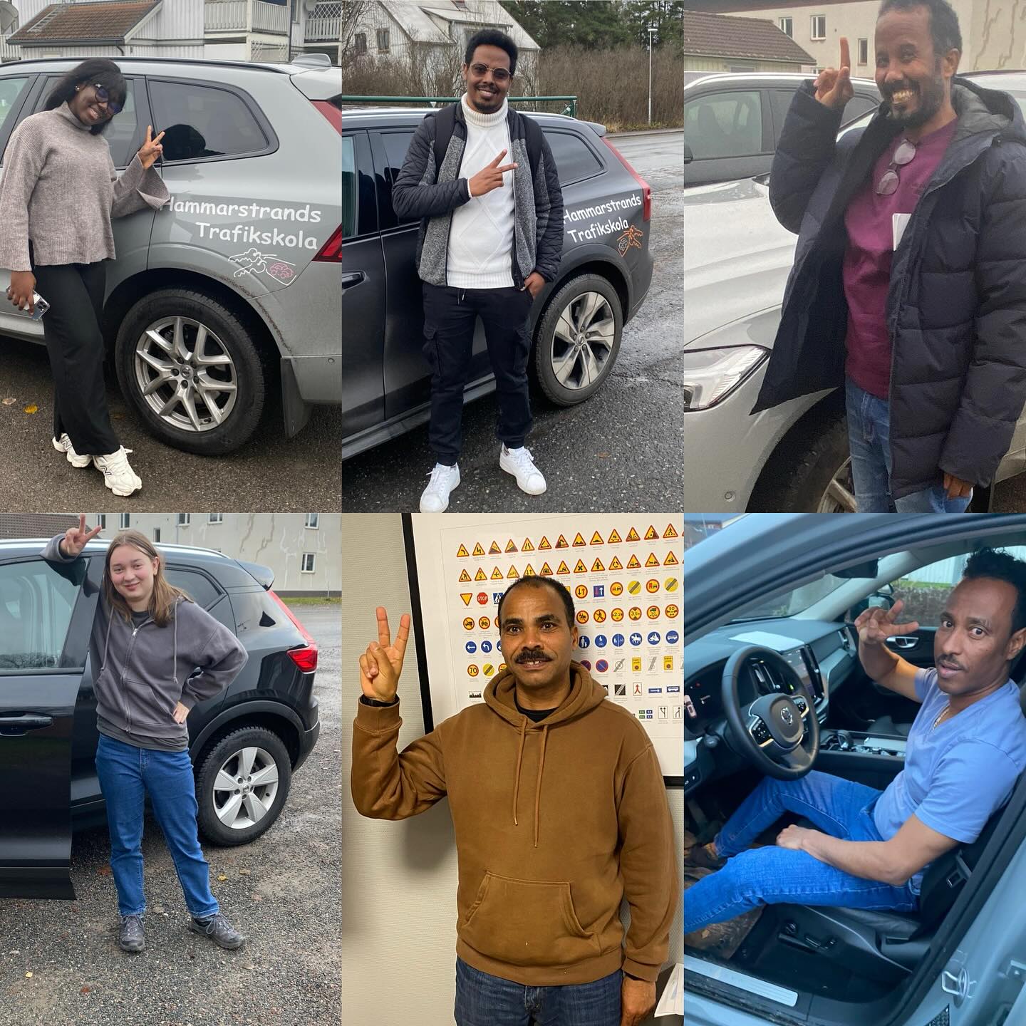Grattis 🎉 Negedes, Alice, Marline, Biniam, Kiflay, Awat, Bengt och Reine 👏🏻Bra jobbet 8 nya körkort 🙌🏻 #hammarstrandstrafikskola #körkort