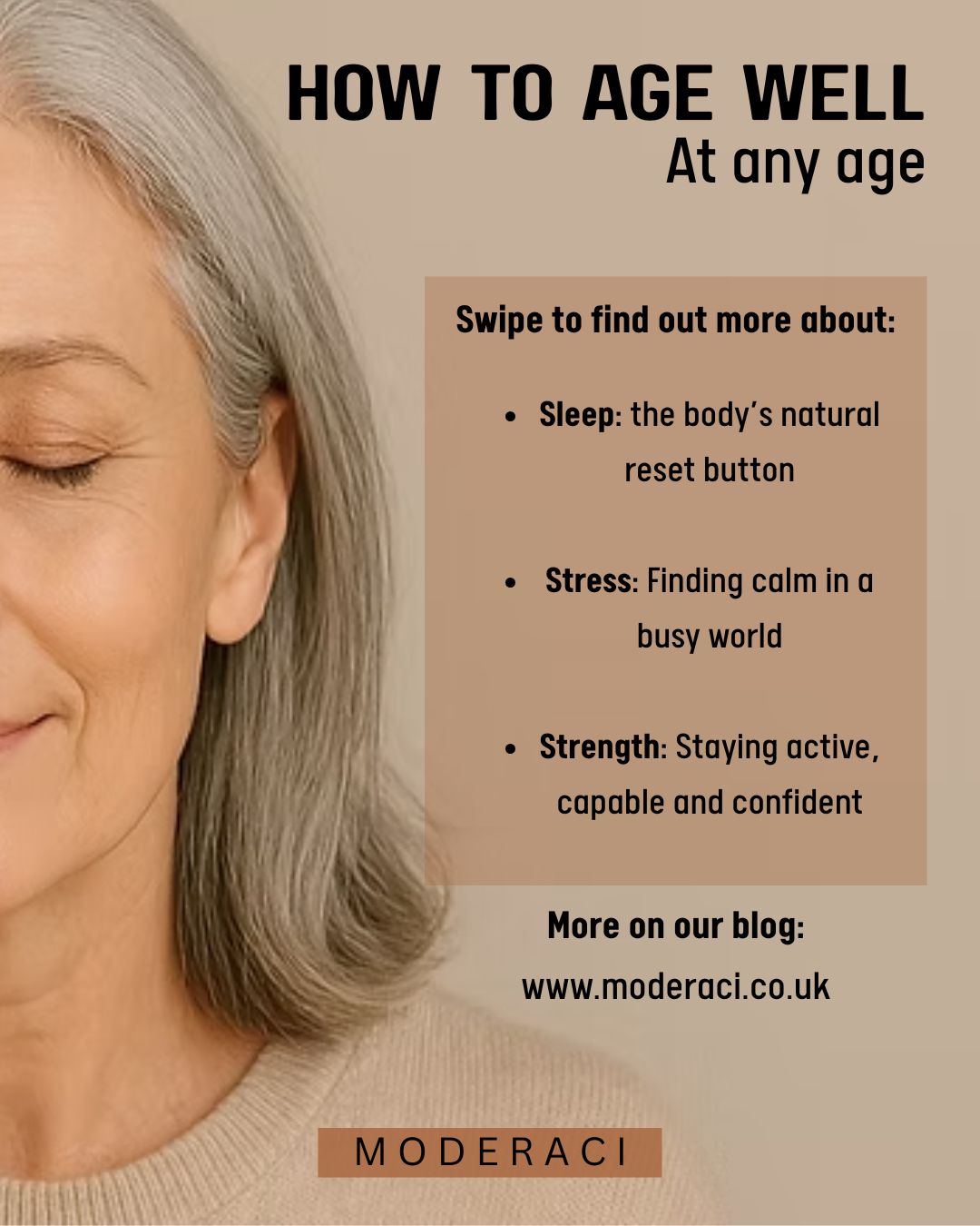 Aging well isn’t about slowing down — it’s about staying strong, calm, and rested.
Stress less 🧘♂️
Sleep deeper 😴
Stay stronger 💪
Overnight Balance helps your body reset so that you wake up ready to live, not just last, give it a try!
www.moderaci.co.uk
Balance your nights. Strengthen your days. 🌙
#Moderaci #BalancedLiving #OvernightBalance #Agewell #SleepBetterLiveBetter #StressLessLiveMore #StrongAtAnyAge #Longevity #WellnessFromWithin #ModernWellness #RestRecoverRise #NaturalPerformance #HealthyAging #MindBodyBalance #RecoveryMatters #SleepSupport #CalmEnergy #DailyBalance