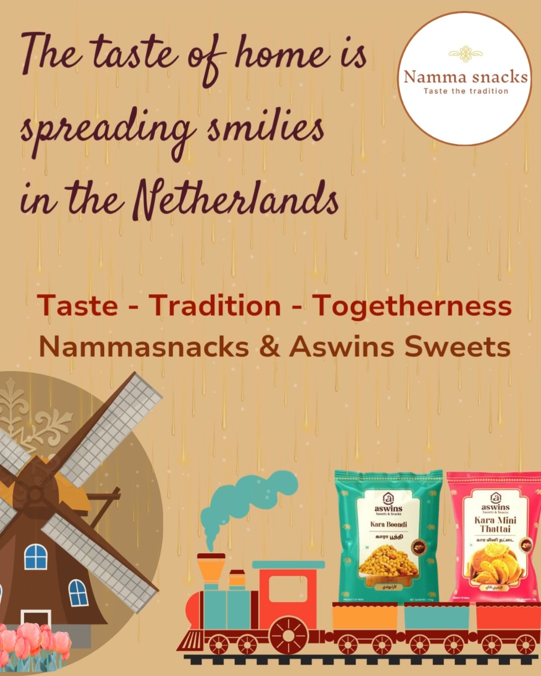 Some tastes travel with you 💞, others wait to find you again.
From crunchy mixtures to spicy murukku, it’s the same flavors that made our childhoods 🥳 unforgettable.
Whether you’re missing mom’s tin box or craving that after-school munch, Namma Snacks is here to bring back your snackie memories in every bite. 🍘
Every bite of Namma Snacks is a passport back to your childhood —
where snack time meant laughter 🙃, friends, and that one last handful you didn’t want to share.
Now in the Netherlands, your favorite Indian snacks are ready to make every moment a memory again. 🫶🏼
Taste. Tradition. Togetherness.
#NammaSnacks #TasteOfTradition #IndianSnacksInNetherlands #SouthIndianSnacks #AuthenticIndianTaste #IndianSnacksInEurope #TogethernessInEveryBite #MadeWithLove #Thattai #AndraMurukku #Mixture #RibbonPakkoda #Seedai #Utrecht #Almere #Amstelveen #Hilversum #NammaInNetherlands
