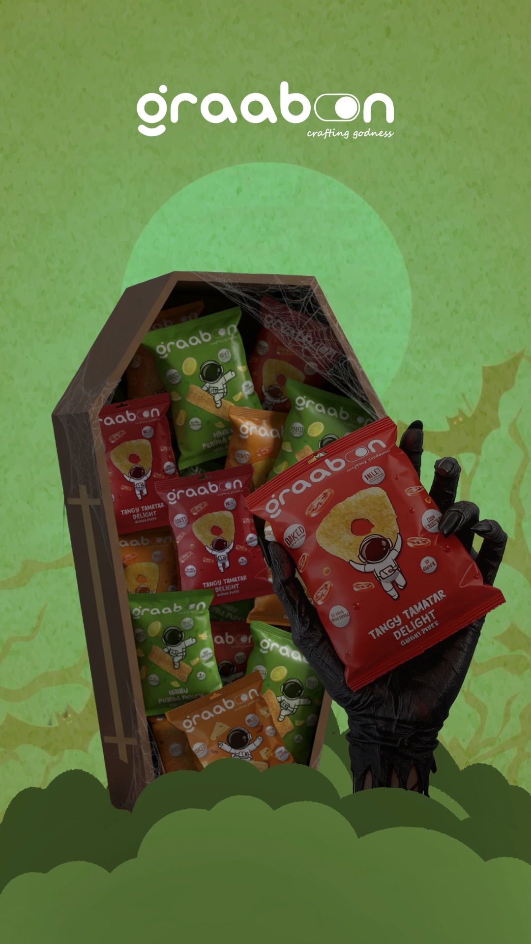 No tricks, just treats that crunch! 👻
This Halloween, swap the candy for something spookily healthy: Graabon’s baked, guilt-free, and wickedly tasty! 🦇
#HappyHalloween #Graabon #SnackSmart #HealthyHalloween #HalloweenTreats #BakedNotFried #ProteinSnacks #RagiPower #QuinoaCrunch #GuiltFreeSnacking #SuperfoodSnacks #HealthyCravings #SpookySeason #TrickOrTreat #SnackBetter #SnackGoals #HalloweenVibes #MindfulMunching #SnackAddict #SnackGameStrong #CleanEatingIndia #SnackTime #SpookySnacks #HalloweenPartySnacks #AmazonFindsIndia