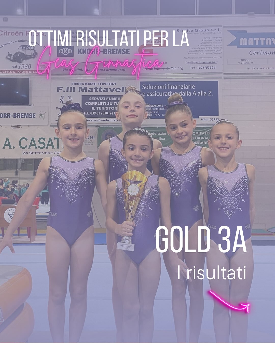 ✨ Weekend da podio per la GEAS Ginnastica! ✨
Sabato 25 e domenica 26 ottobre le nostre giovani allieve Gold 3A e 3B sono scese in pedana al Palaunimec di Arcore, regalando emozioni e grandi risultati 💪
🏅 Gold 3A: conferma il 3° posto e conquista la qualifica per la zona tecnica grazie a una gara precisa e di squadra.
🔥 Gold 3B: migliora di ben quattro posizioni e vola anche lei verso la zona tecnica, segno di un percorso in continua crescita! ❤️ Complimenti alle nostre ginnaste, che continuano a portare in alto i colori della GEAS con passione e determinazione!
#GEASGinnastica #GoldAllieve #GinnasticaArtistica #Arcore #PassioneGEAS #SquadraGEAS #GareGold #ZonaTecnica #Crescita #Determinazione