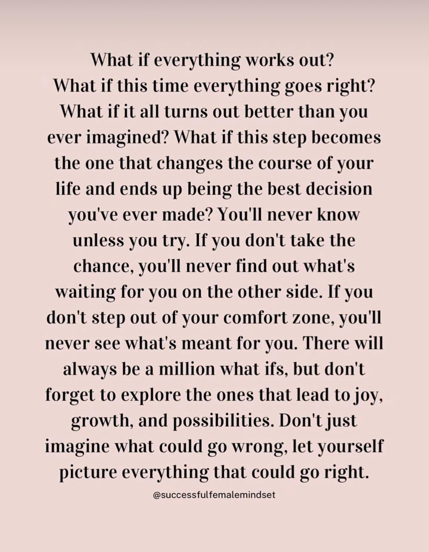 I love this message from @successfulfemalemindset! 🤍