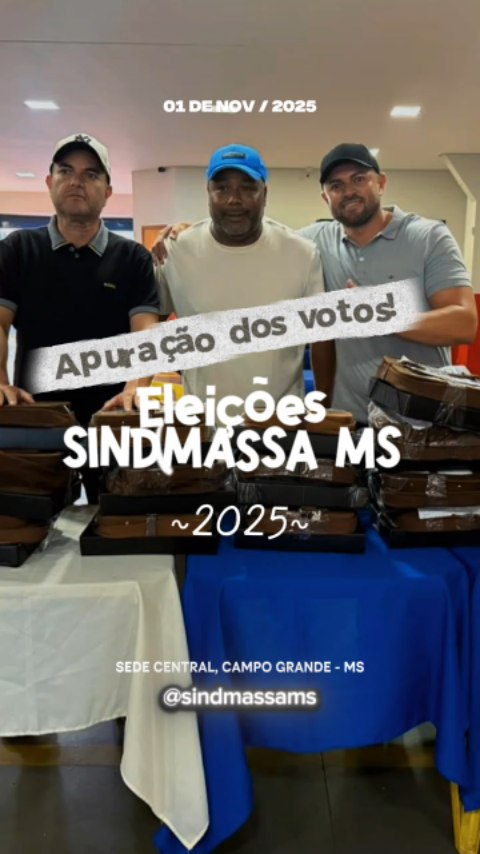 🥇VITÓRIA HISTÓRICA!🥇
CHAPA 1 É ELEITA COM 98% DOS VOTOS VÁLIDOS NO SINDMASSA MS
A madrugada deste sábado, 1º de novembro de 2025, entrou para a história do SINDMASSA MS.
Exatamente às 3h50 da manhã, a comissão eleitoral concluiu o escrutínio dos votos e declarou a Chapa 1 como a grande vencedora das eleições sindicais.
Com um quórum que superou os 50% necessários, a apuração revelou a força e a união da categoria.
Conforme anunciado pela comissão, os números oficiais são:
Total de Votantes Aptos: 6.096
Total de Votos Coletados: 3.232
Votos Chapa 1: 3.176
Votos em Branco: 38
Votos Nulos: 18
O resultado expressivo de 98% dos votos válidos representa uma grande conquista para os trabalhadores e reconduzir à presidência o companheiro Fábio Bezerra, consolidando um projeto de luta, seriedade e representatividade.
A eleição foi um exemplo de democracia, marcada pelo belo trabalho de todos os companheiros sindicais envolvidos na organização e fiscalização.
Agradecemos também a presença e o apoio fundamental das forças sindicais aliadas, que acompanharam todo o processo de apuração, garantindo a transparência e a lisura do pleito.
A vitória da Chapa 1 é a vitória de todos os trabalhadores e trabalhadoras da alimentação do Mato Grosso do Sul. A luta continua mais forte do que nunca!
Parabéns, presidente Fábio Bezerra!
Parabéns a toda a diretoria eleita e à categoria!
#SINDMASSAMS
#EleiçõesSindicais
#Chapa1
#VitóriaDosTrabalhadores
#FábioBezerraPresidente
#Apuração
#TrabalhadoresDaAlimentação
#MatoGrossoDoSul
#MovimentoSindical
#LutaSindical
#ForçaSindical
#Unidade