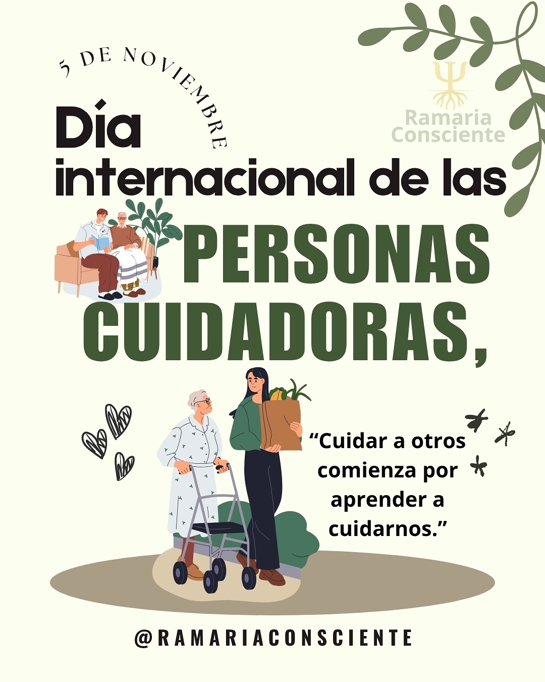 Hoy conmemoramos a quienes entregan su tiempo, energía y amor al cuidado de otros.
A quienes muchas veces cuidan sin descanso, sin reconocimiento y sin espacio para cuidarse a sí mismos.
🎁 Regalamos un 15% de descuento en nuestros servicios de bienestar para quienes dedican su vida al cuidado.
Usa el código CUIDAR2025 al reservar tu sesión 🌿
#DíaDeLasPersonasCuidadoras #CuidarEsAmar #CuidarTambiénEsCuidarse #RamariaConsciente #CuidadoMutuo #SaludMental #Autocuidado #DescuentoBienestar
