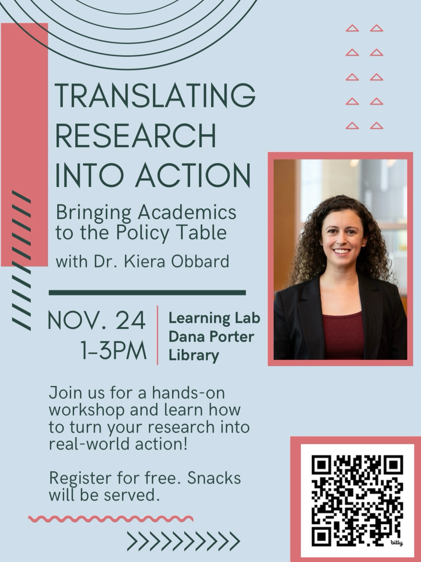 Learn all about turning your research into policy at “Translating Research into Action: Bringing Academics to the Policy Table”. Check the link in our (@aesthetic.resistance) bio to register!
In this hands-on workshop, participants will gain a foundational knowledge of policy processes, how academics can influence policy, and where to go in the Waterloo region to get started. We will look at policy examples (good and bad), will workshop our individual policy domains, and will discuss small, actionable takeaways that participants can implement immediately to better position themselves as policy consultants.
Humanities graduate students, researchers, and faculty who are interested in learning how to bridge the gap between academic research and policy in Canada will benefit from this workshop.