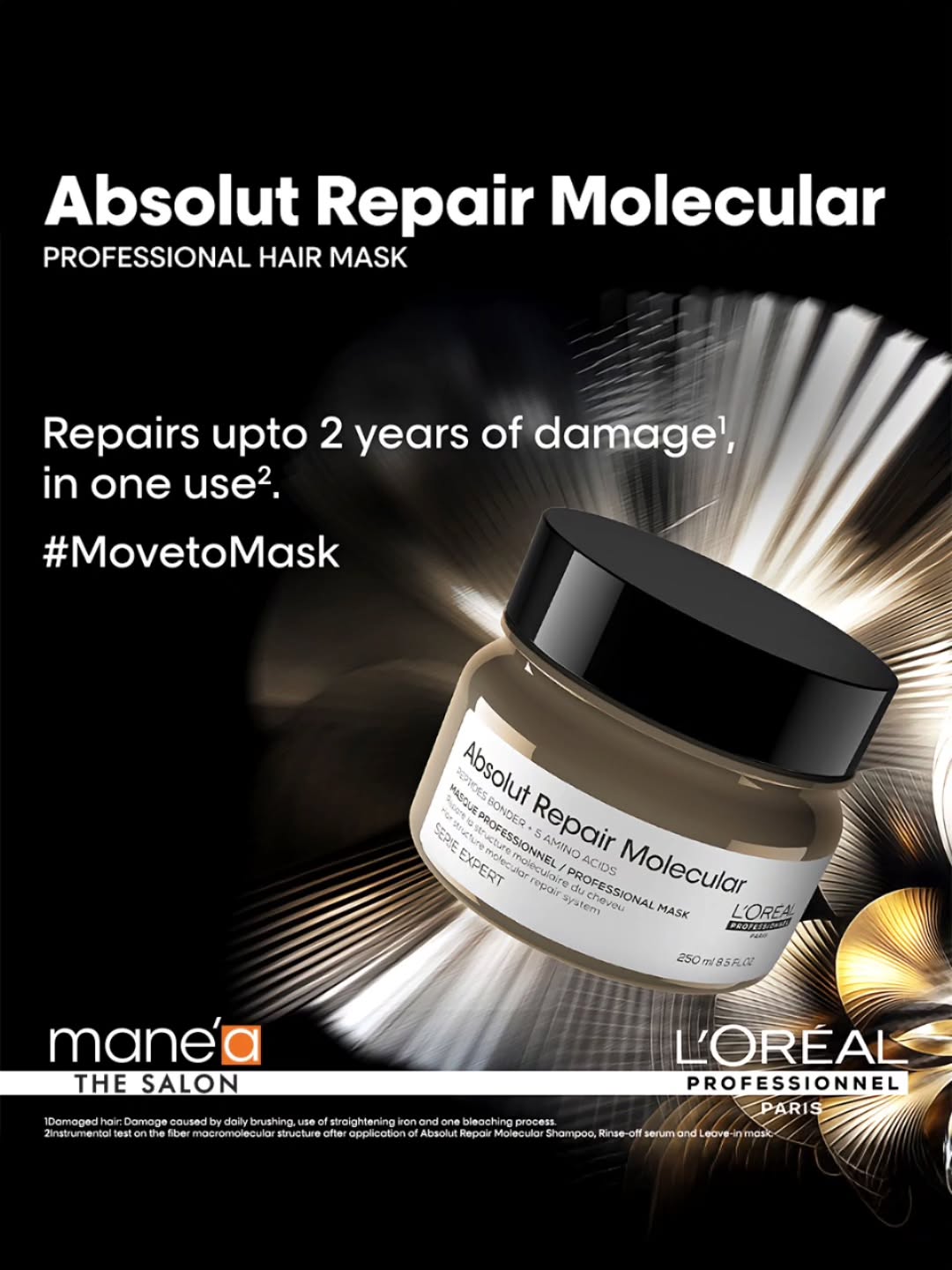 Rebuilds the hair's molecular structure to repair inner damage.
#lorealprofessional #lorealabsolutrepair #manea #Maneasalon #maneathesalon