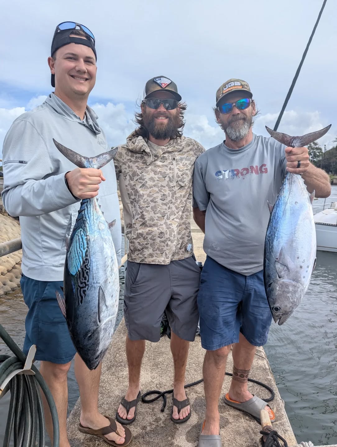 It's 2 for Tuna Tuesdays aboard the lucky lass today!
For charters check out:
Gofishoahu.com
#hanapaa #freshfish #kawakawa #deckhand #fishingfordinner #fishtacos #bakedfish #ceviche #poke #sahimi #trolling #pelagicfishing #fishingbooker #haleiwafishingcharter #haleiwa #hawaii #fishingkids #hawaiifishingcharter #oahufishing #oahu #dinnerfish #livetofish #captainmatt #lines #lures #rods #reels #polebender #luckylasshaleiwacharters #gofishoahu