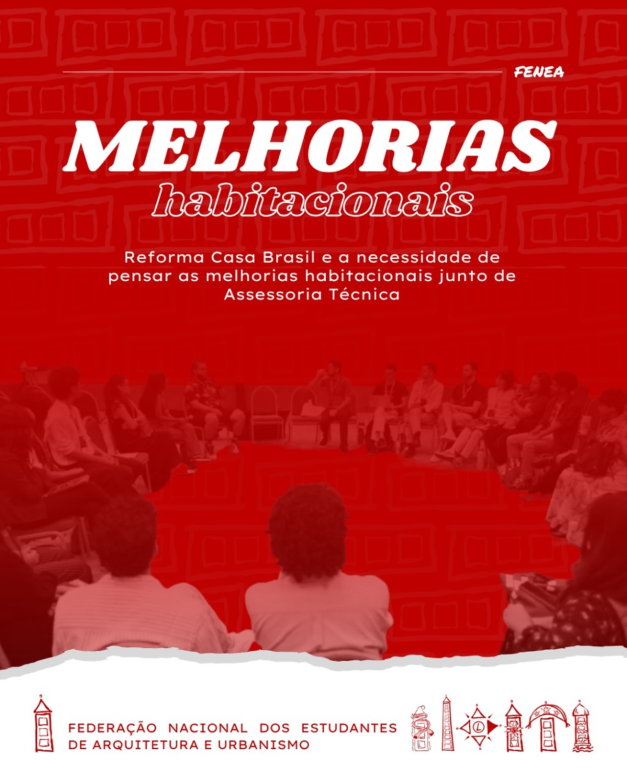 Na última reunião geral extraordinária, a FeNEA debateu Melhorias Habitacionais e o Programa Reforma Casa Brasil, reafirmando a necessidade de associar as melhorias à Assessoria Técnica para garantir projetos com qualidade social, técnica e participação popular.
É fundamental que o poder Público avance na pauta da moradia digna, compreendendo a Assistência Técnica em Habitação de Interesse Social (ATHIS) como política de Estado permanente e financiada, essencial para garantir o direito à moradia e à cidade.
A FeNEA apoia as manifestações das entidades de arquitetura sobre o tema e reforça seu compromisso com a extensão universitária, os EMAUs e uma formação profissional crítica. A arquitetura e o urbanismo são instrumentos de transformação social!
Você pode ler o posicionamento da FeNEA na íntegra pelo link: https://drive.google.com/file/d/1X12jWhiTrrjLtLi59DMterLIV2p7j-V3/view?usp=sharing (ou pelo link na bio)