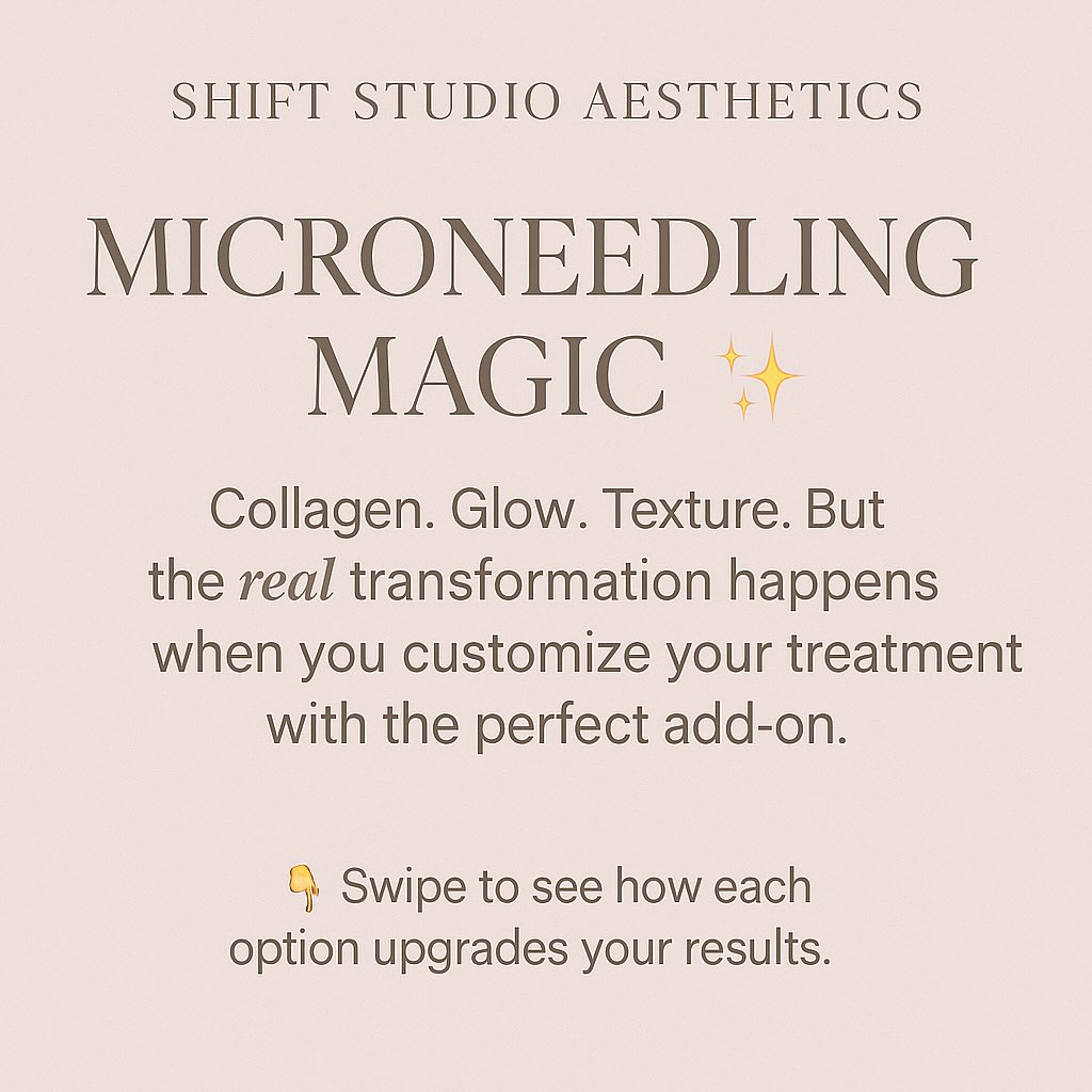 ✨MICRONEEDLING MAGIC — AND NEXT-LEVEL ADD-ONS✨
Microneedling on its own delivers collagen stimulation, smoother texture, and tighter pores… but the real transformation happens when you elevate your treatment with the right booster. 💉✨
Here’s how each option changes the game 👇
🧬 EXOSOMES
Think of exosomes as next-gen messengers that tell your skin to repair and regenerate.
Benefits:
• Accelerates healing post-treatment
• Brightens and evens tone
• Reduces redness and downtime
• Boosts collagen and elasticity
Perfect for: dull, tired, or sensitive skin needing a glow-up with minimal downtime.
⸻
🐟 PDRN (Salmon Sperm DNA)
Yes — you read that right. Salmon DNA (PDRN) is a powerhouse for skin healing and regeneration.
Benefits:
• Deeply repairs damaged tissue
• Reduces inflammation
• Improves hydration and skin barrier
• Stimulates fibroblasts for smoother, firmer skin
Perfect for: compromised or inflamed skin, post-acne, or anyone wanting deep repair + hydration.
⸻
💎 SCULPTRA INFUSION
Microneedling with Sculptra adds poly-L-lactic acid — the same collagen stimulator used in injectables — to your skin surface.
Benefits:
• Long-term collagen remodeling
• Firmer, thicker skin
• Soft lift and structure over time
Perfect for: skin laxity, crepey texture, or anyone wanting a long-term firming effect.
⸻
💧 MICROTOX
Microtox combines microneedling with diluted neurotoxin (like Botox, Dysport, or Daxxify) to refine skin texture.
Benefits:
• Shrinks pores
• Reduces oil and sweat
• Smooths fine lines
• Gives that “glass skin” look
Perfect for: oily, textured, or photo-ready skin.
⸻
✨ Whether you’re focused on glow, firmness, or flawless texture — there’s a microneedling combo to fit your goals.
DM or text to customize your treatment plan.
#toxhouston
#dysport
#jeuveau™
#daxxify
#77079
#microneedling
#skinpen
📍14780 memorial drive suite 107
Houston tx 77079
#skinbetter
#skinceuticals
#epicutus
#invoaesthetics
