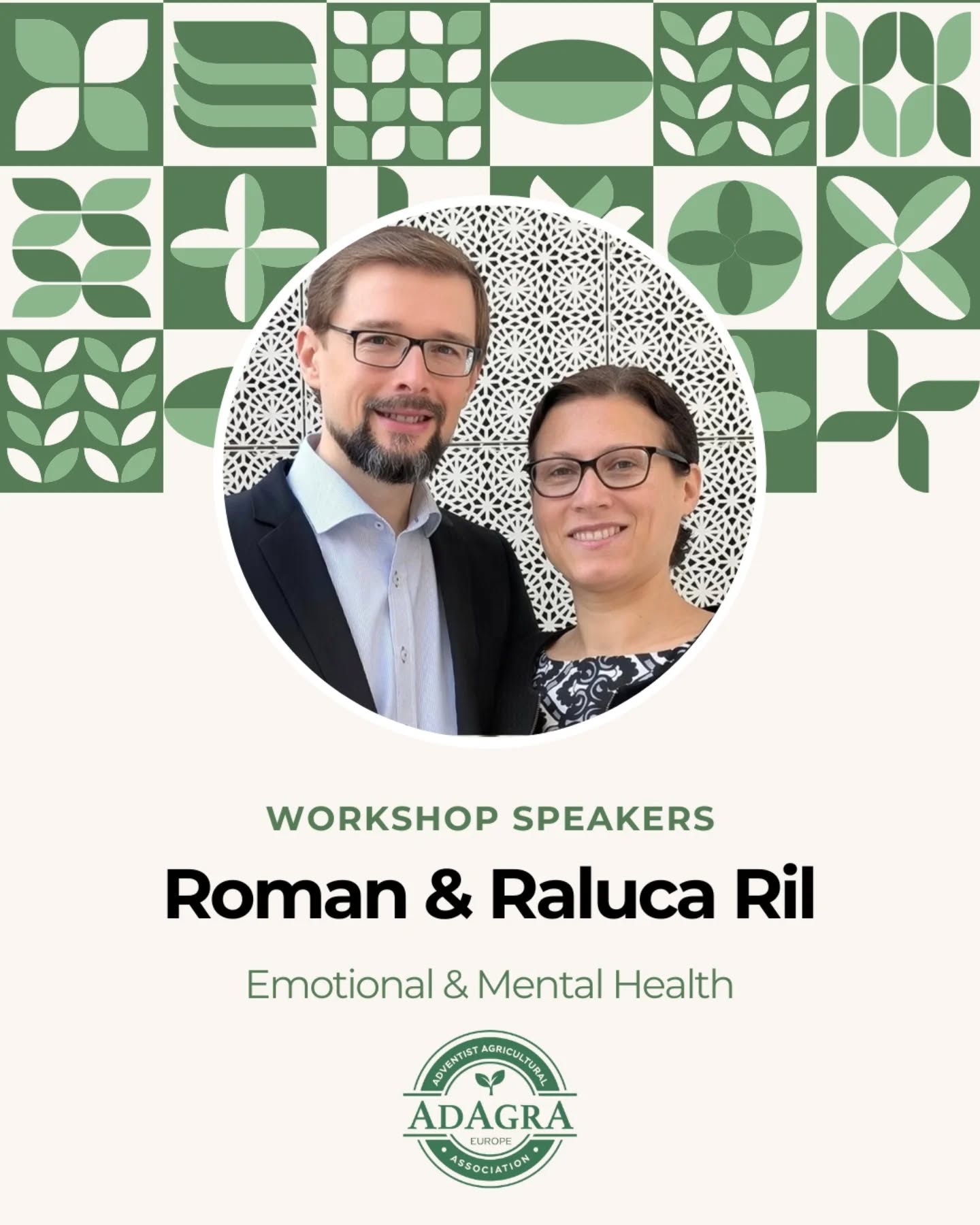 Meet Roman & Raluca Ril — founders of Amevera Lifestyle e.V.
Their mission is to help people find renewed hope, emotional healing, and lasting inner peace.
At AdAgra 2026, they’ll guide us through workshops on emotional & mental health rooted in Scripture.
✨ Join us in Germany • Jan 6–11, 2026