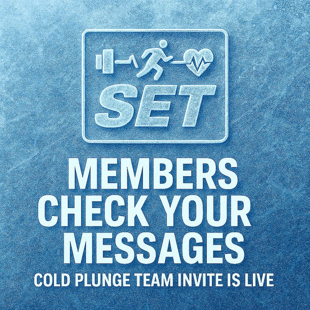 Winter Is Coming 🧊❄️
We are plunging !
If you’re up for the challenge,
DM for details! 📩
#SET #Sweatequityteam #coldplunge #mentaltoughness #coldtherapy